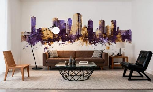 St Petersburg Florida Skyline Purple & Gold