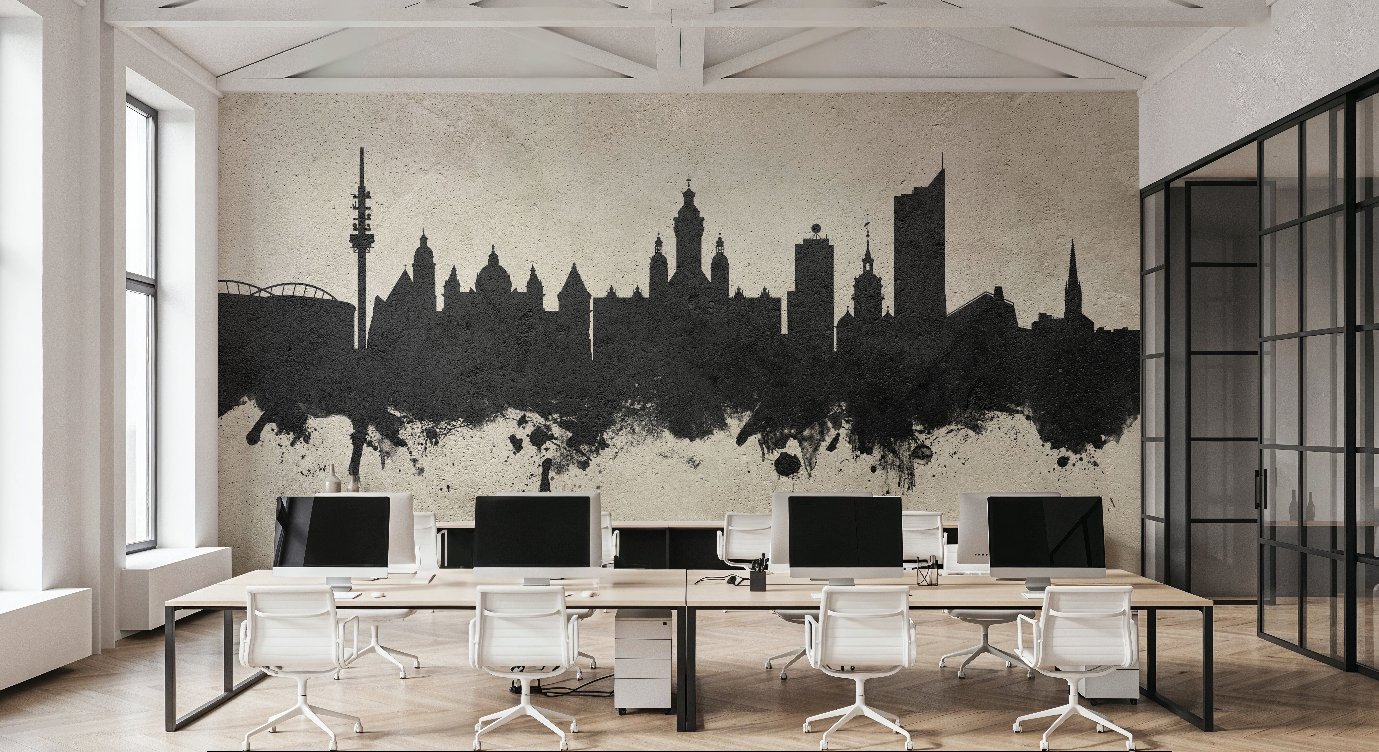 Leipzig Germany Skyline Concrete