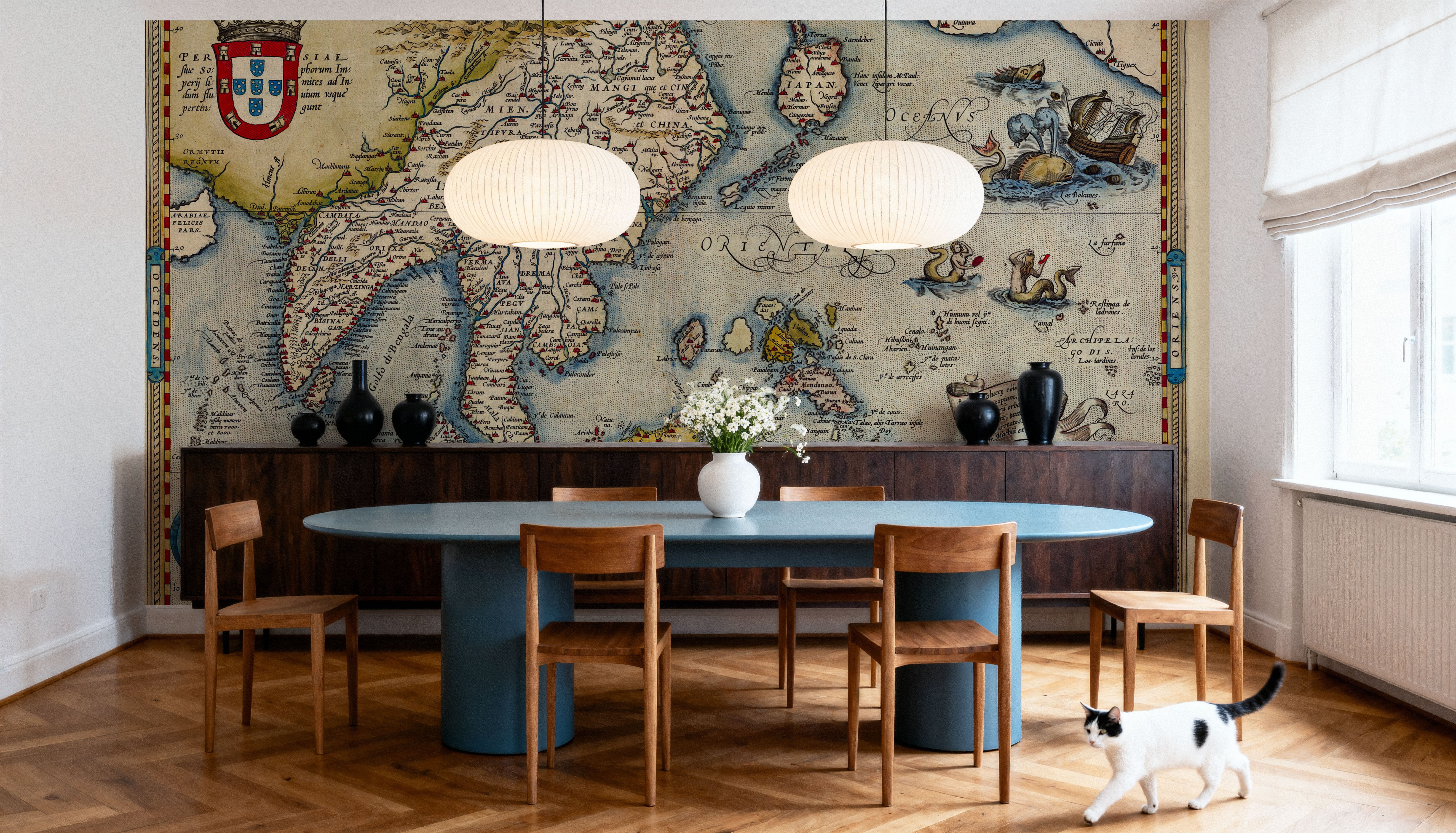 Old Map of Southeast Asia, 1570