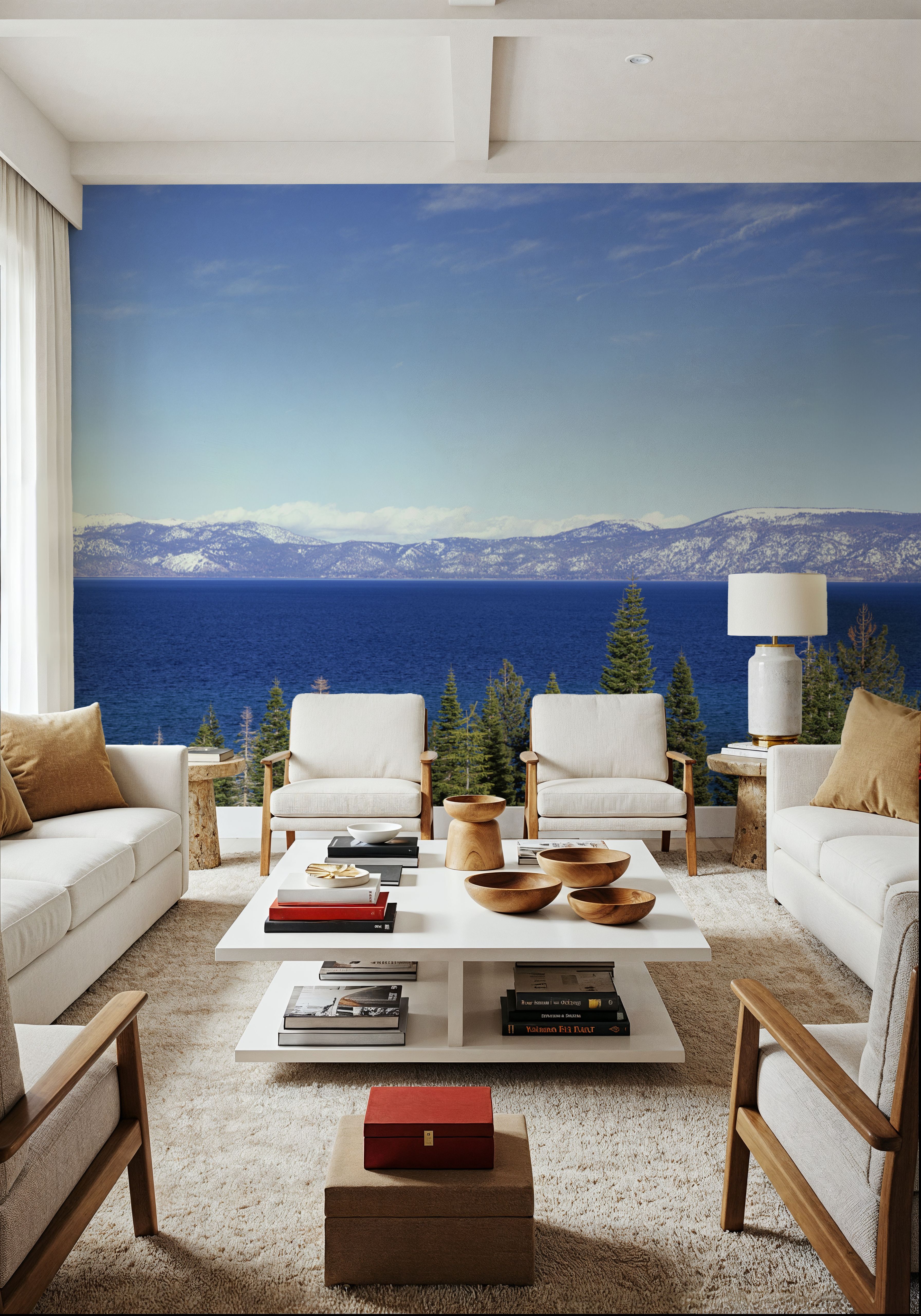 Mountain Lake Reflection Blue