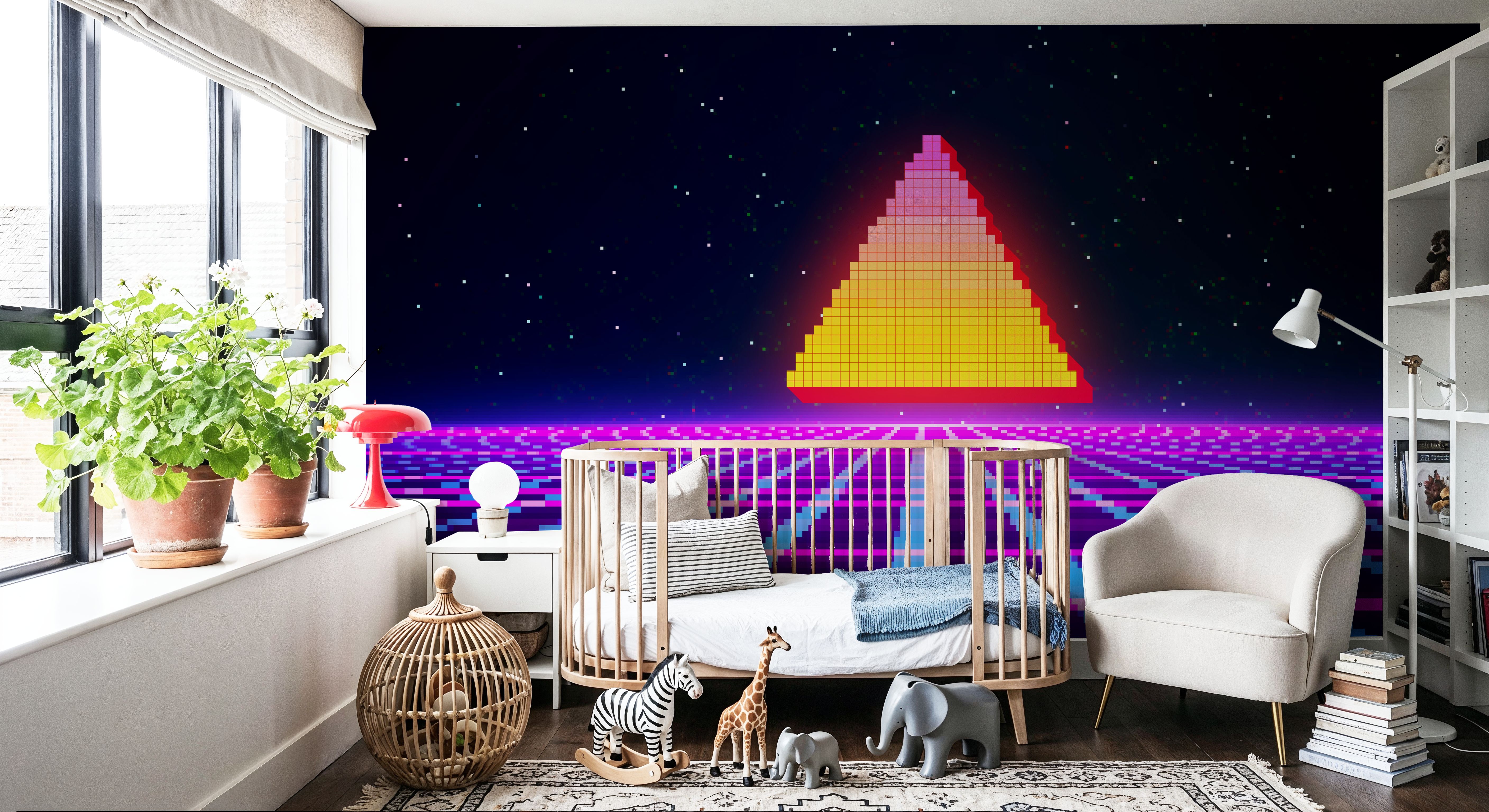 80's Game Pixel Pyramid
