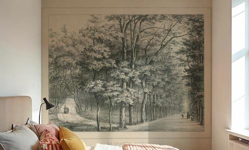 Grand Allée Etching - Framed