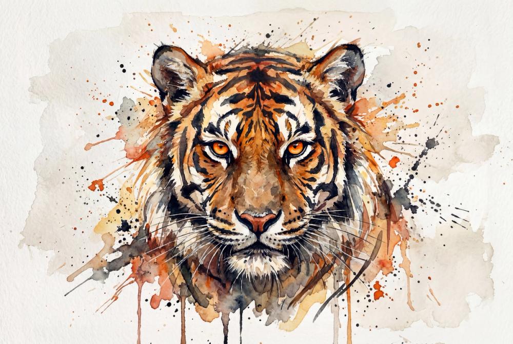 Tiger - Watercolor Predators Series