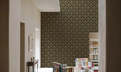 Floral Damask & Bows, Beige