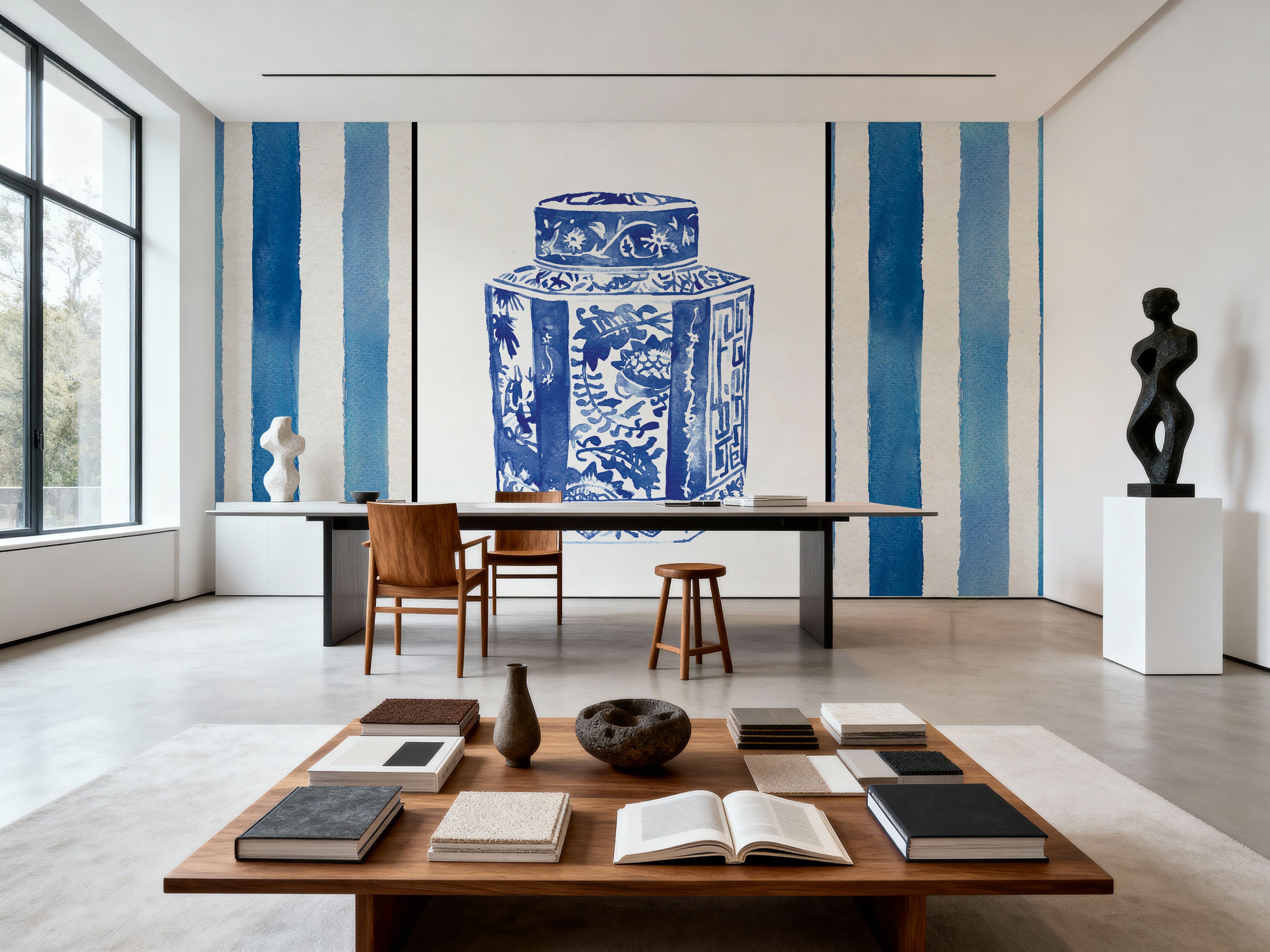 Chinoiserie Vase I Stripes