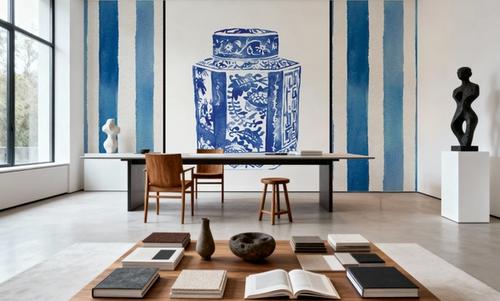 Chinoiserie Vase I Stripes