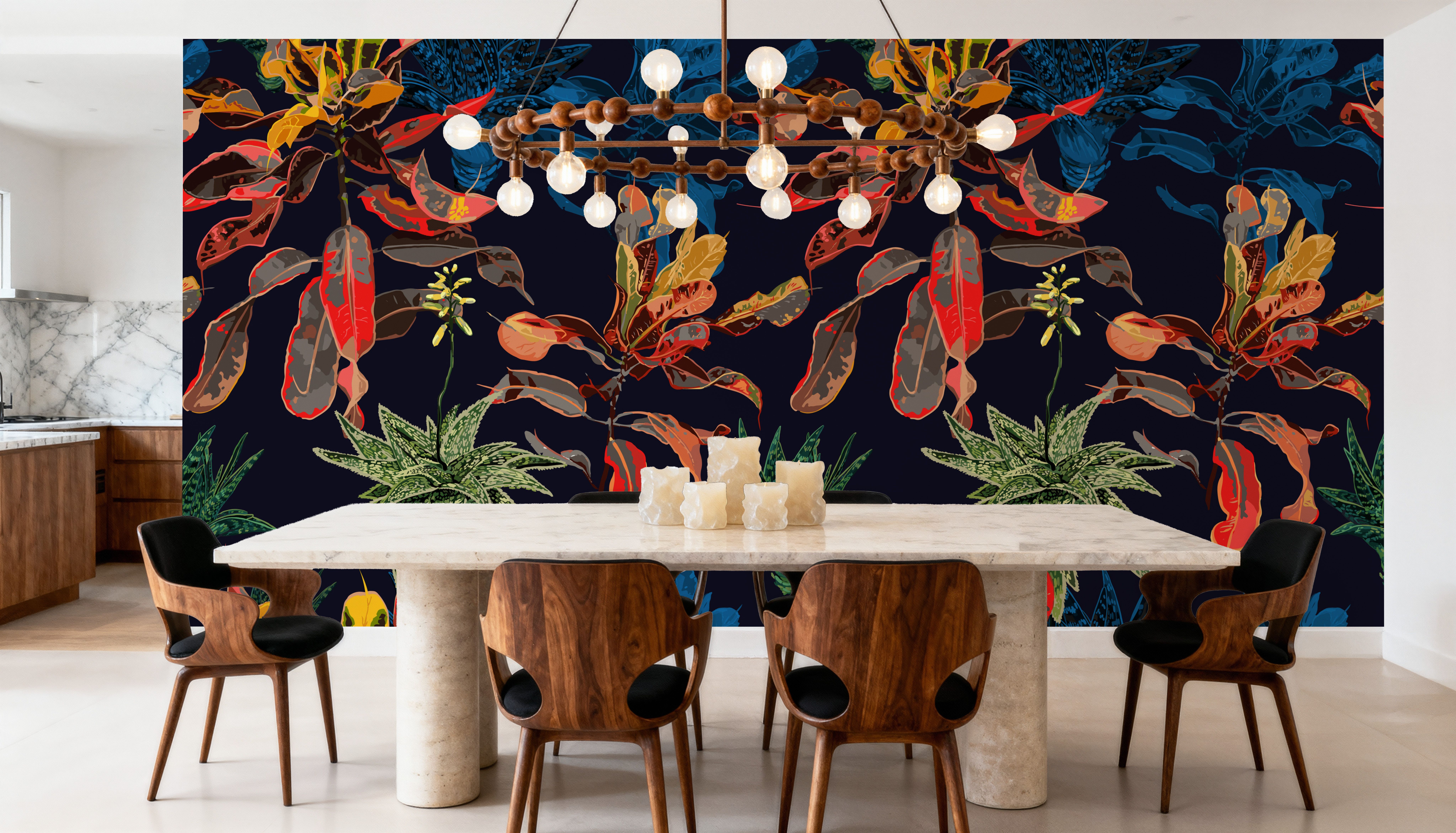 Exotic Plants Bloom, Wallpaper