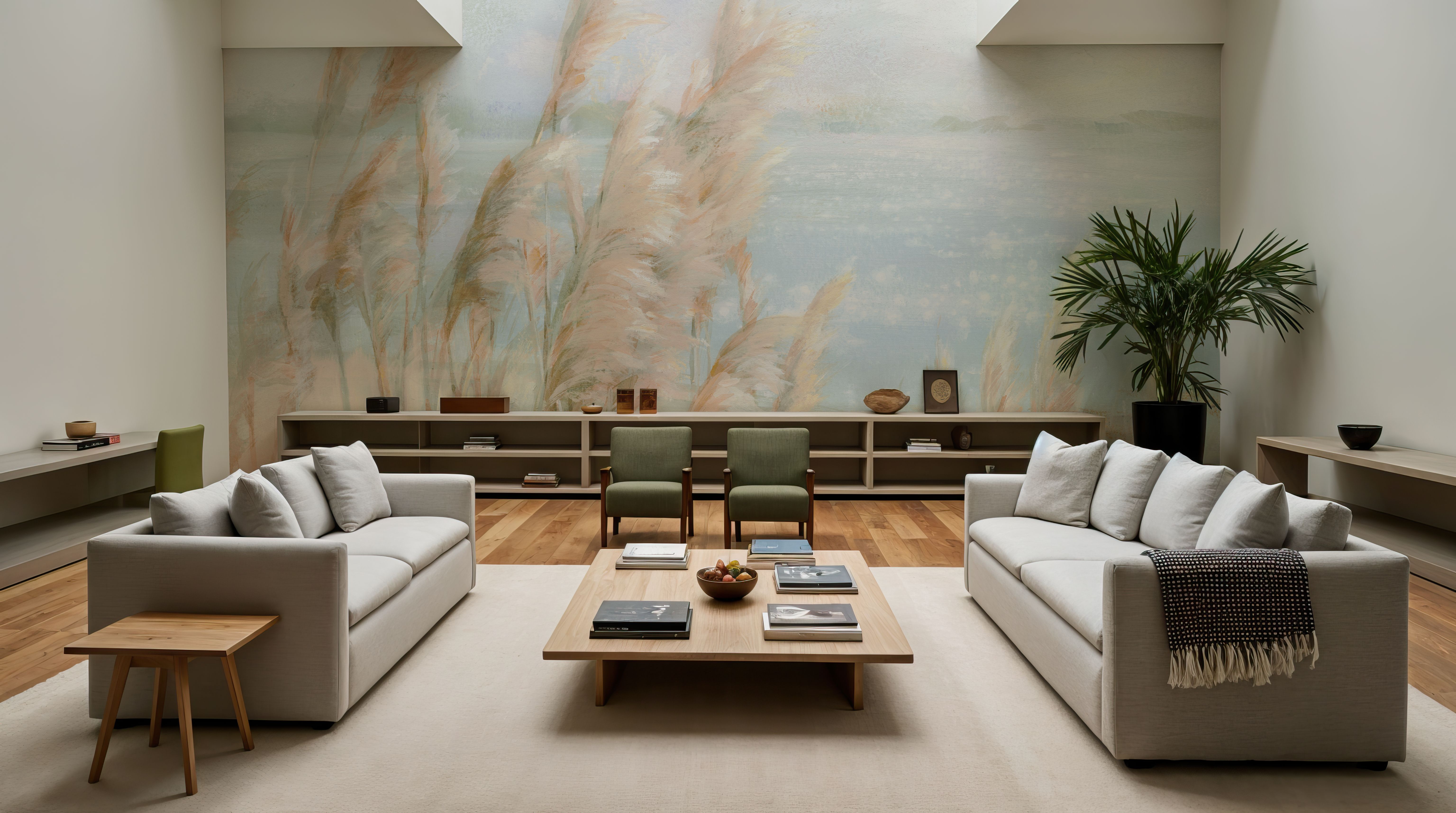 Seaside Pampas Grass Light, Carte da parati