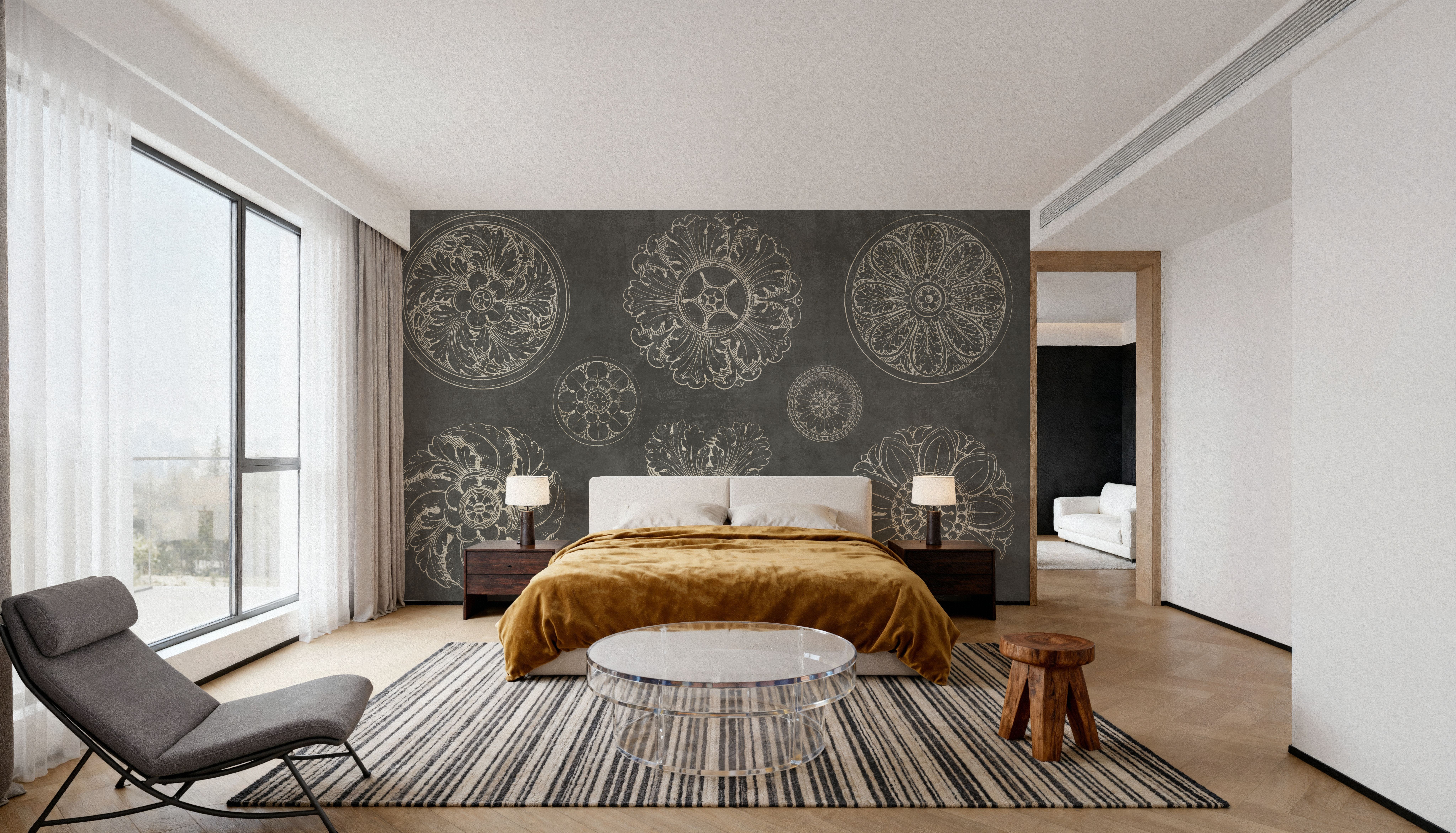 Rosette IX Gray