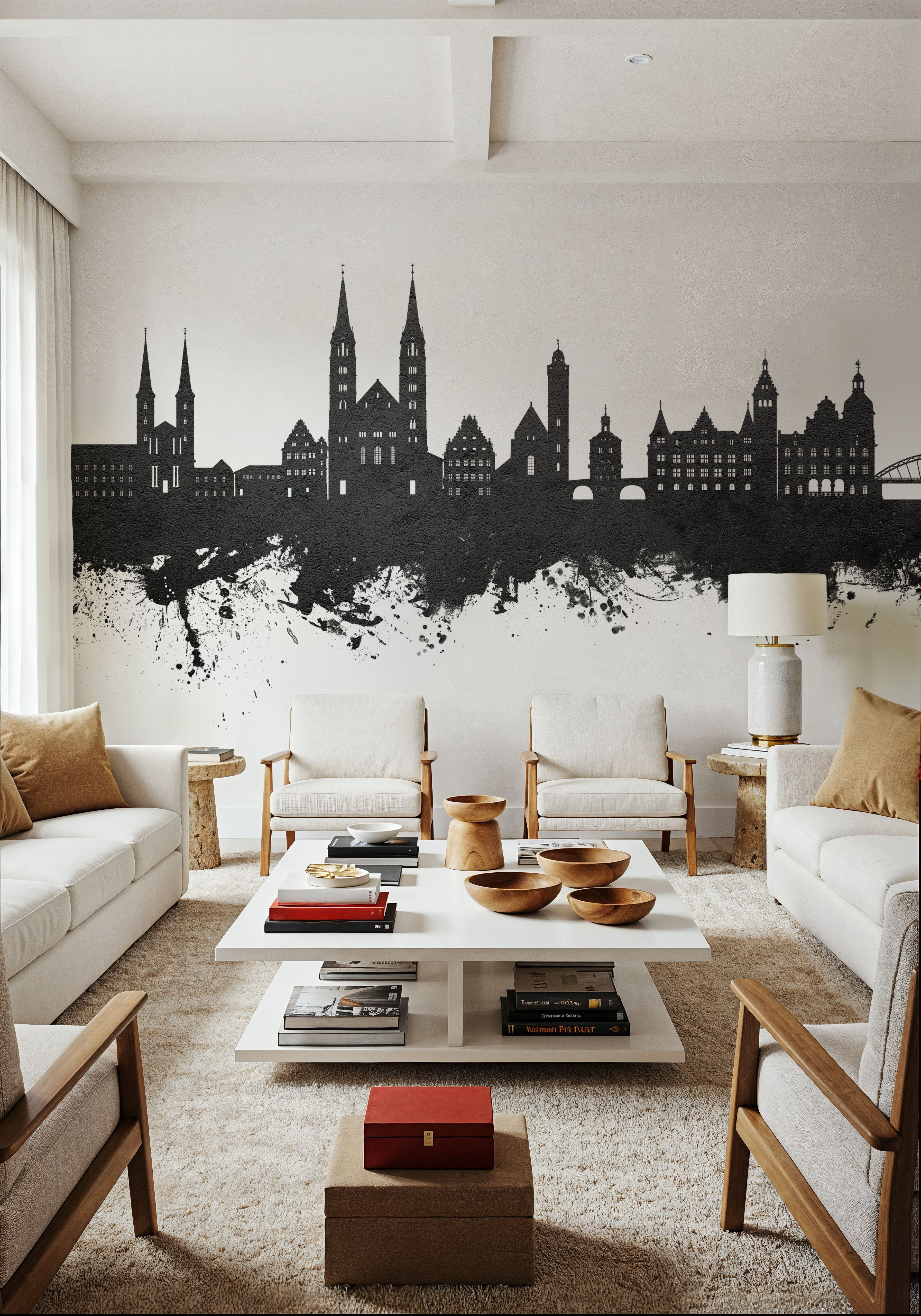 Bamberg Germany Skyline Black & White