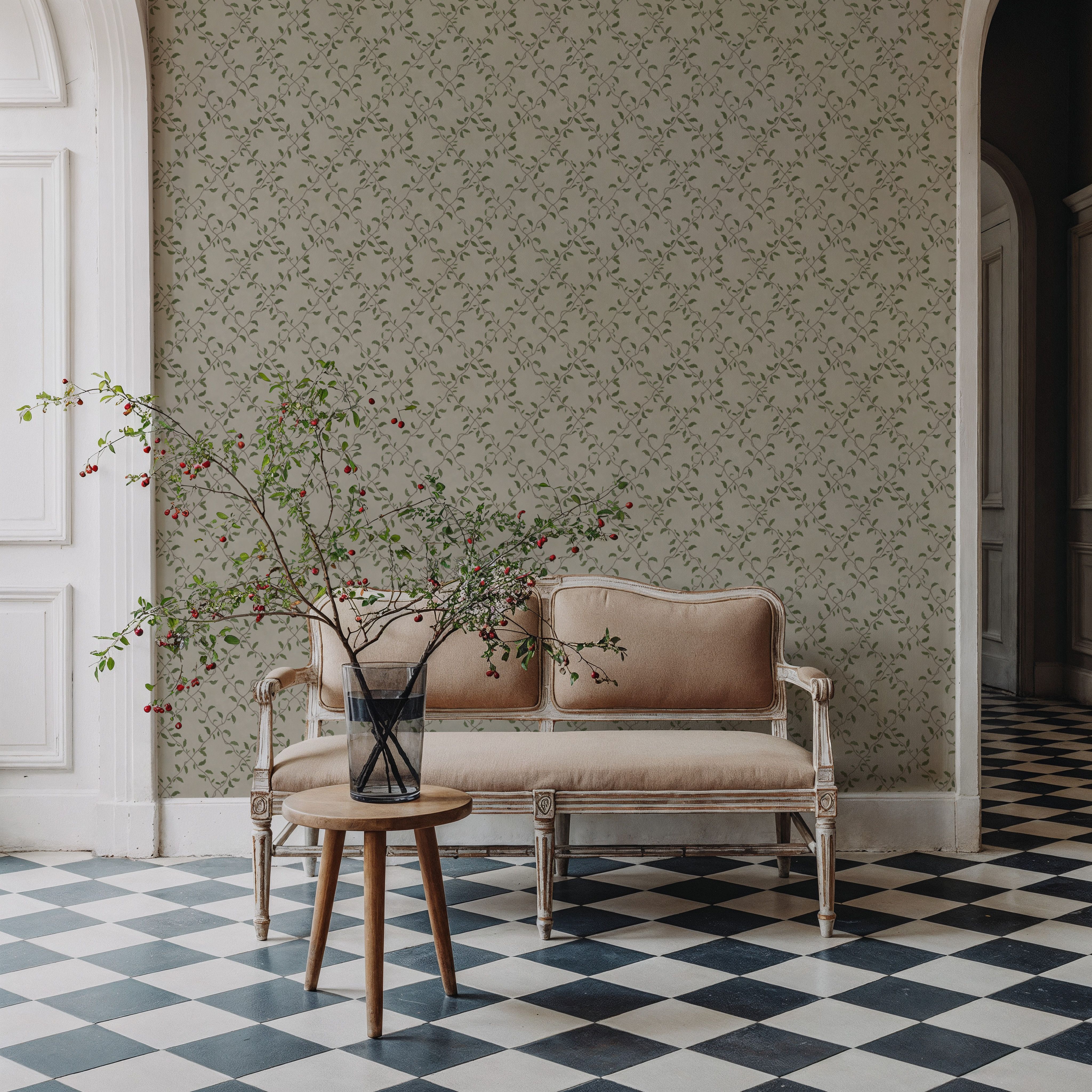 Emerald Trellis Petite, Greige