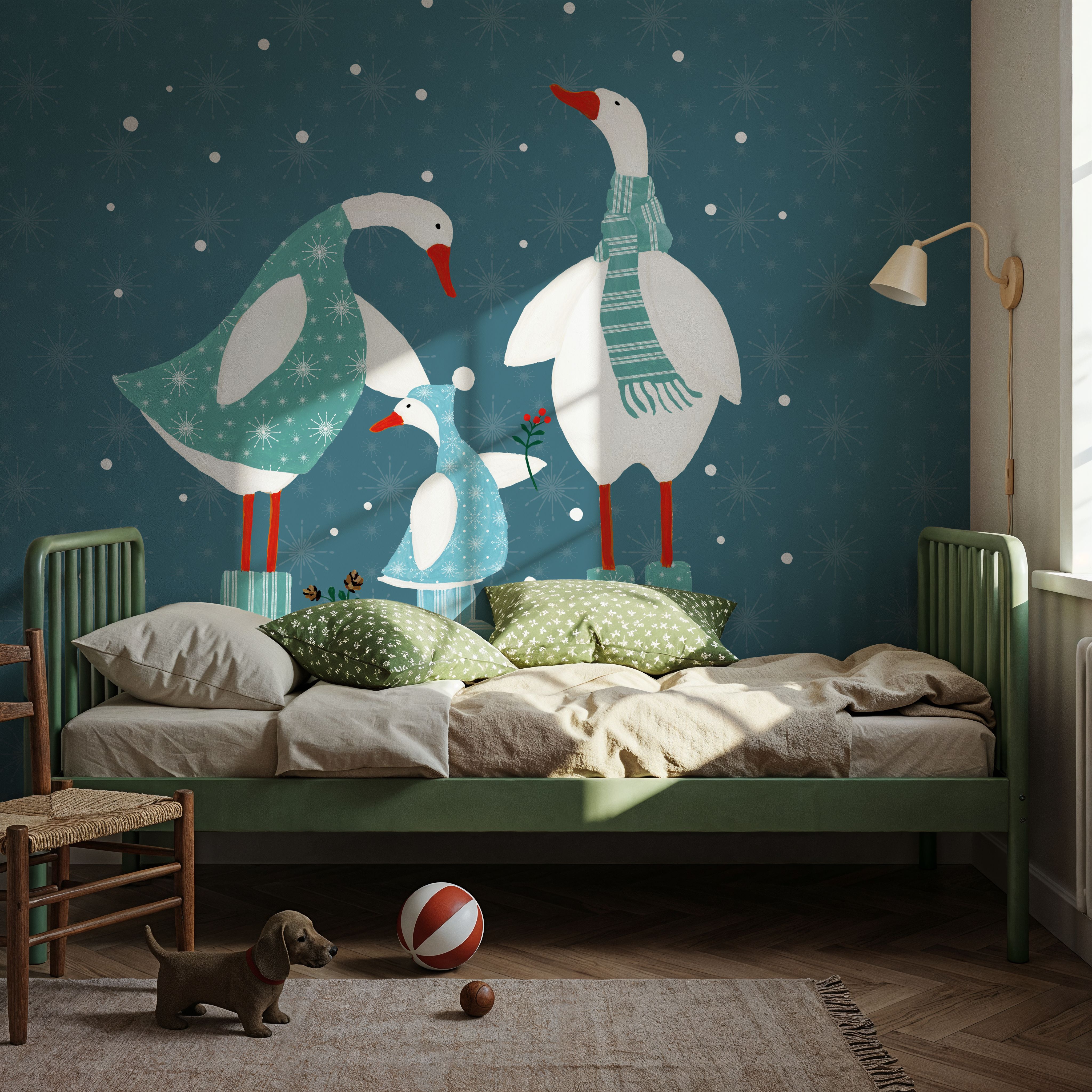 Ducks in the Snow IX