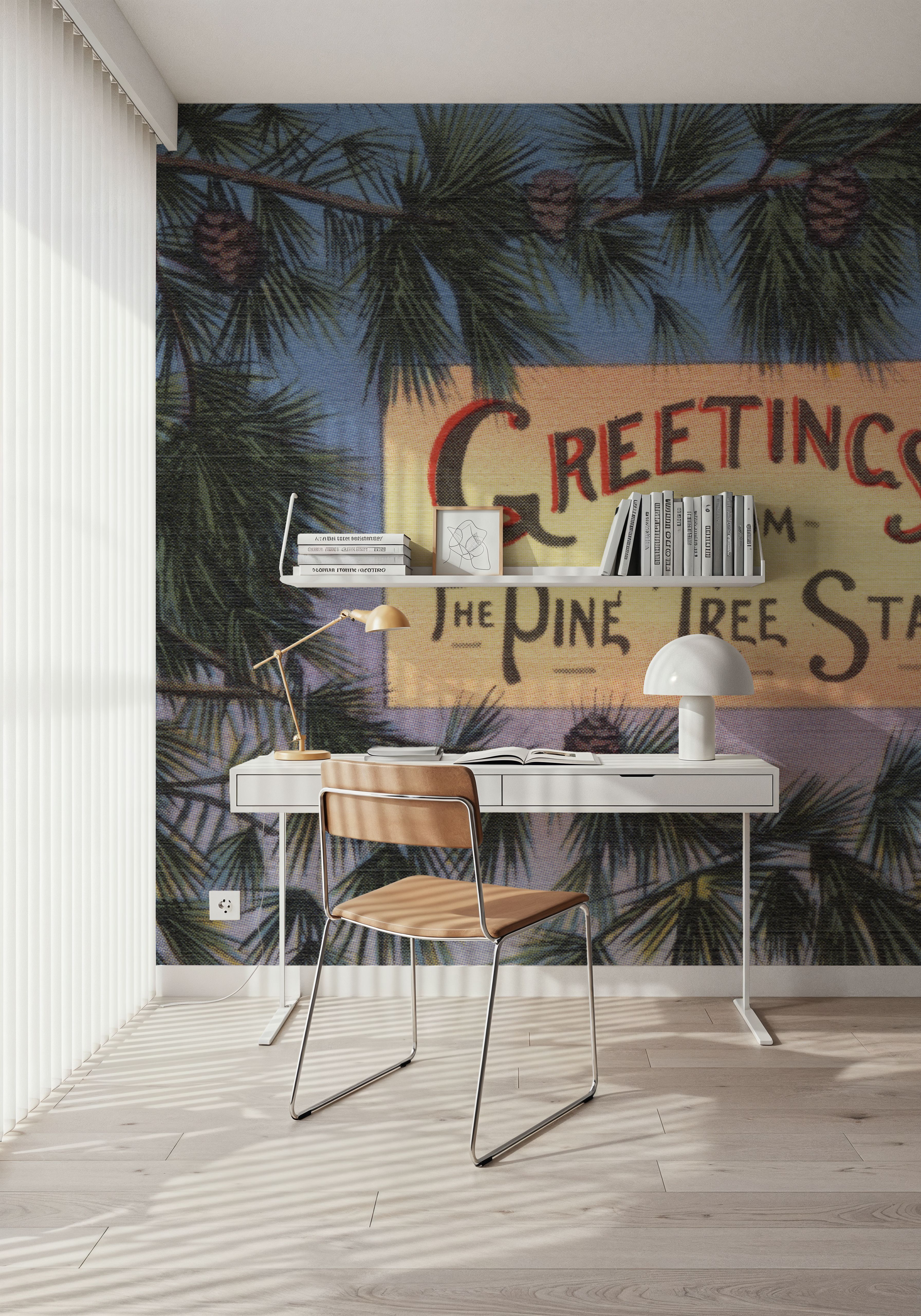 Greetings from Pine Tree State - Screenprint Postcard