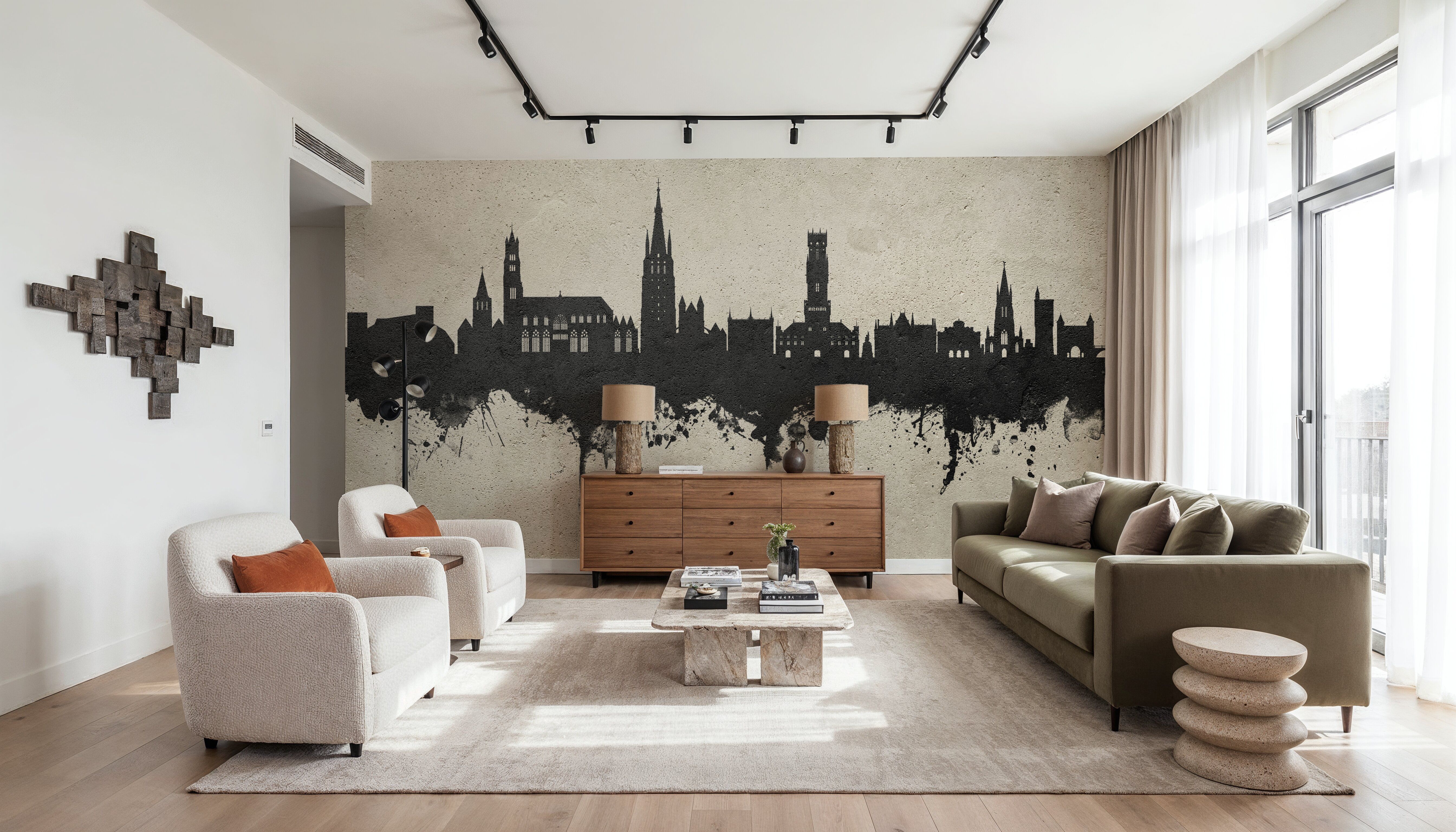 Bruges Belgium Skyline Concrete