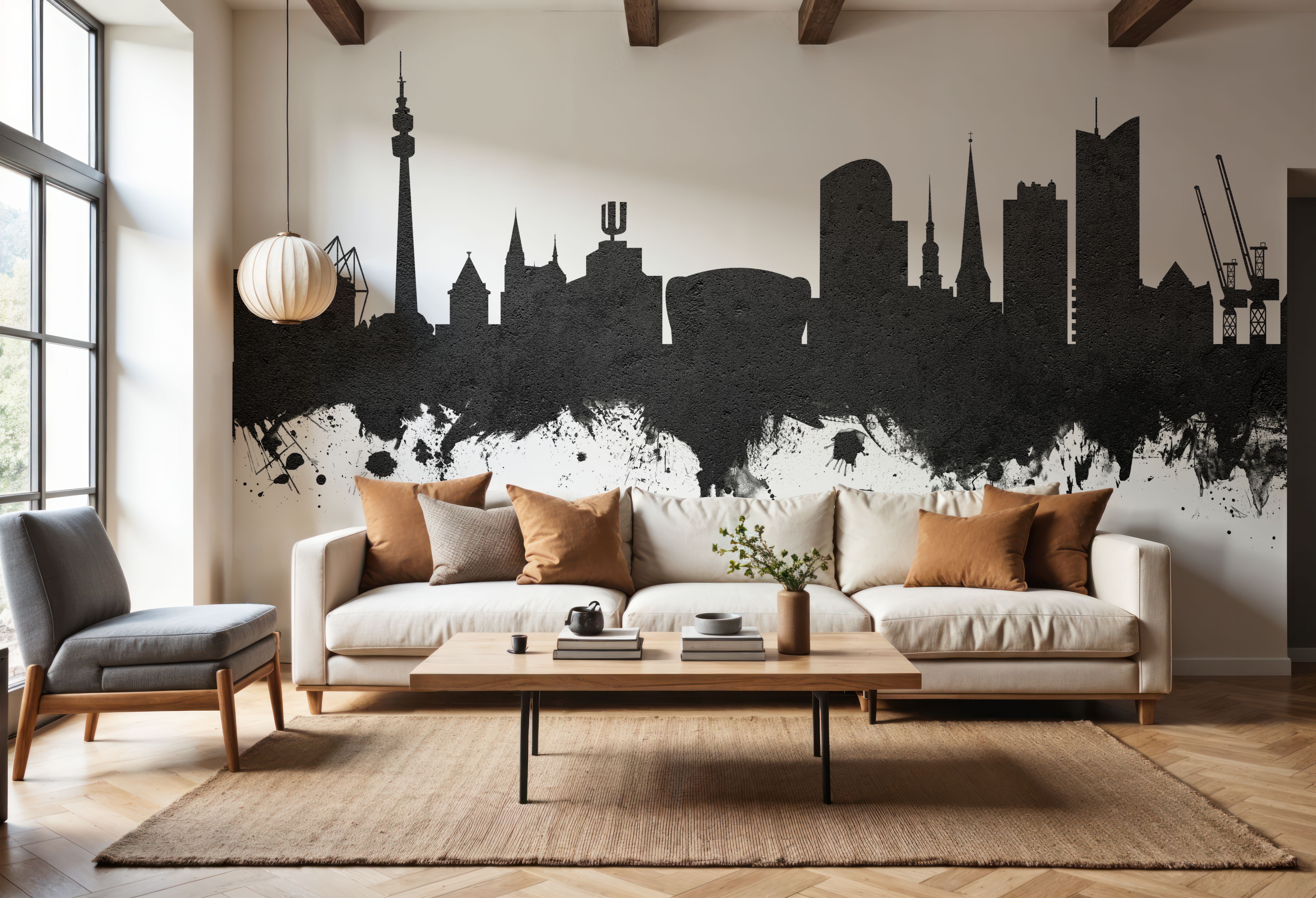 Dortmund Germany Skyline Black & White