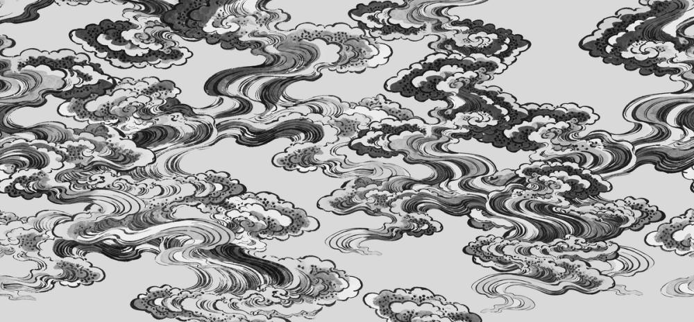 Ukiyo-e Clouds, Graphite