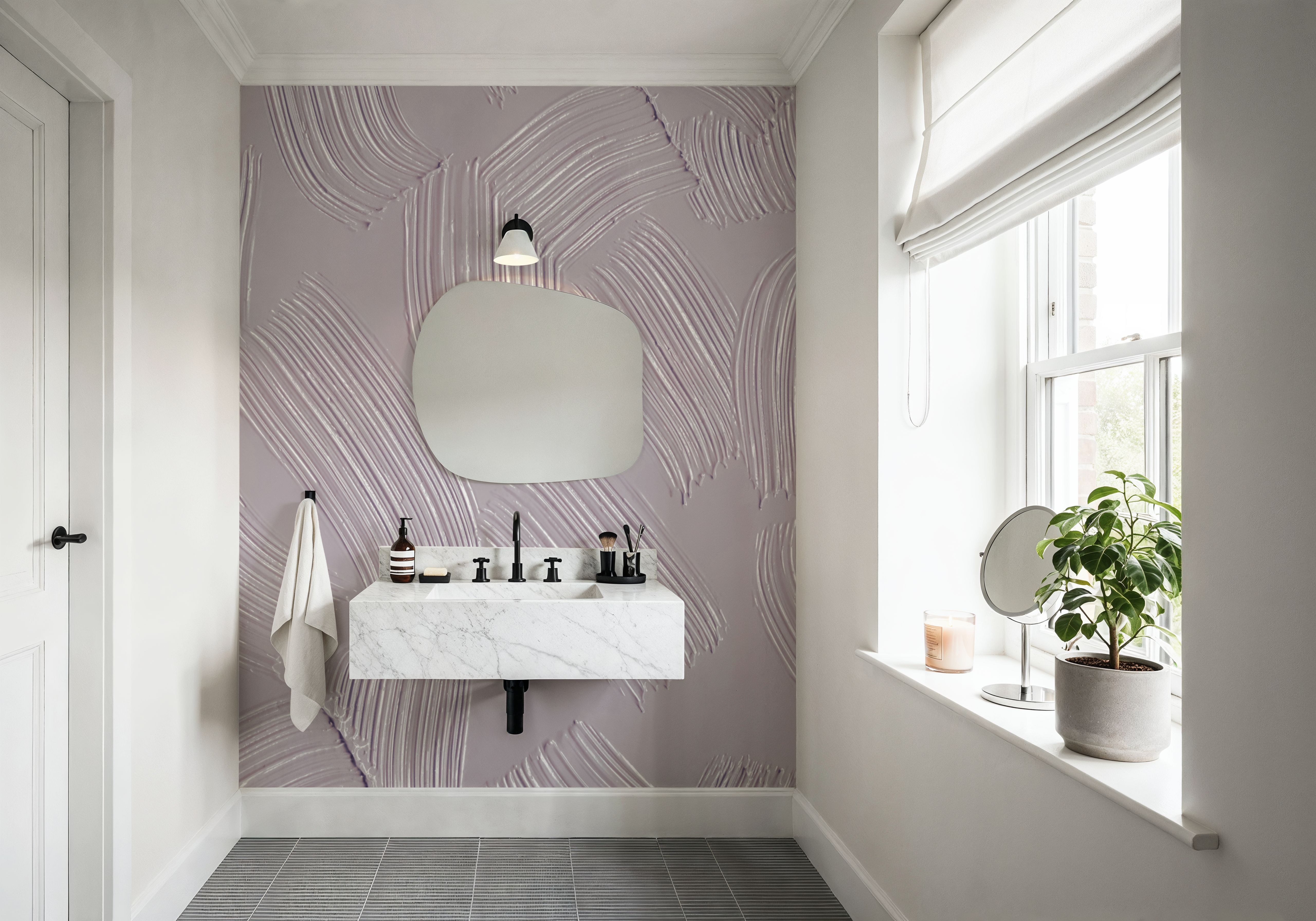 Stylized Brush Strokes, Pink