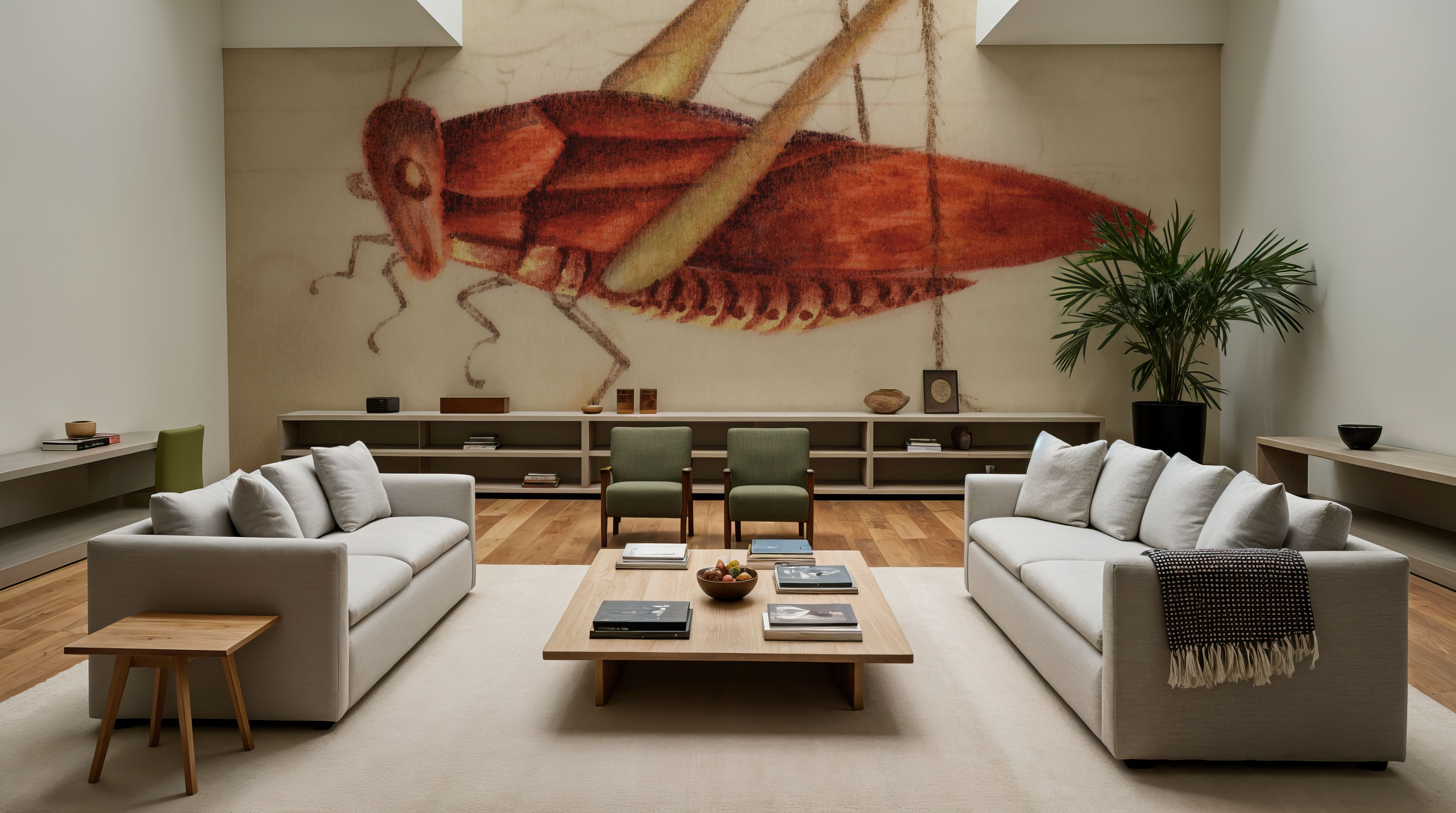 Vintage Red Grasshopper