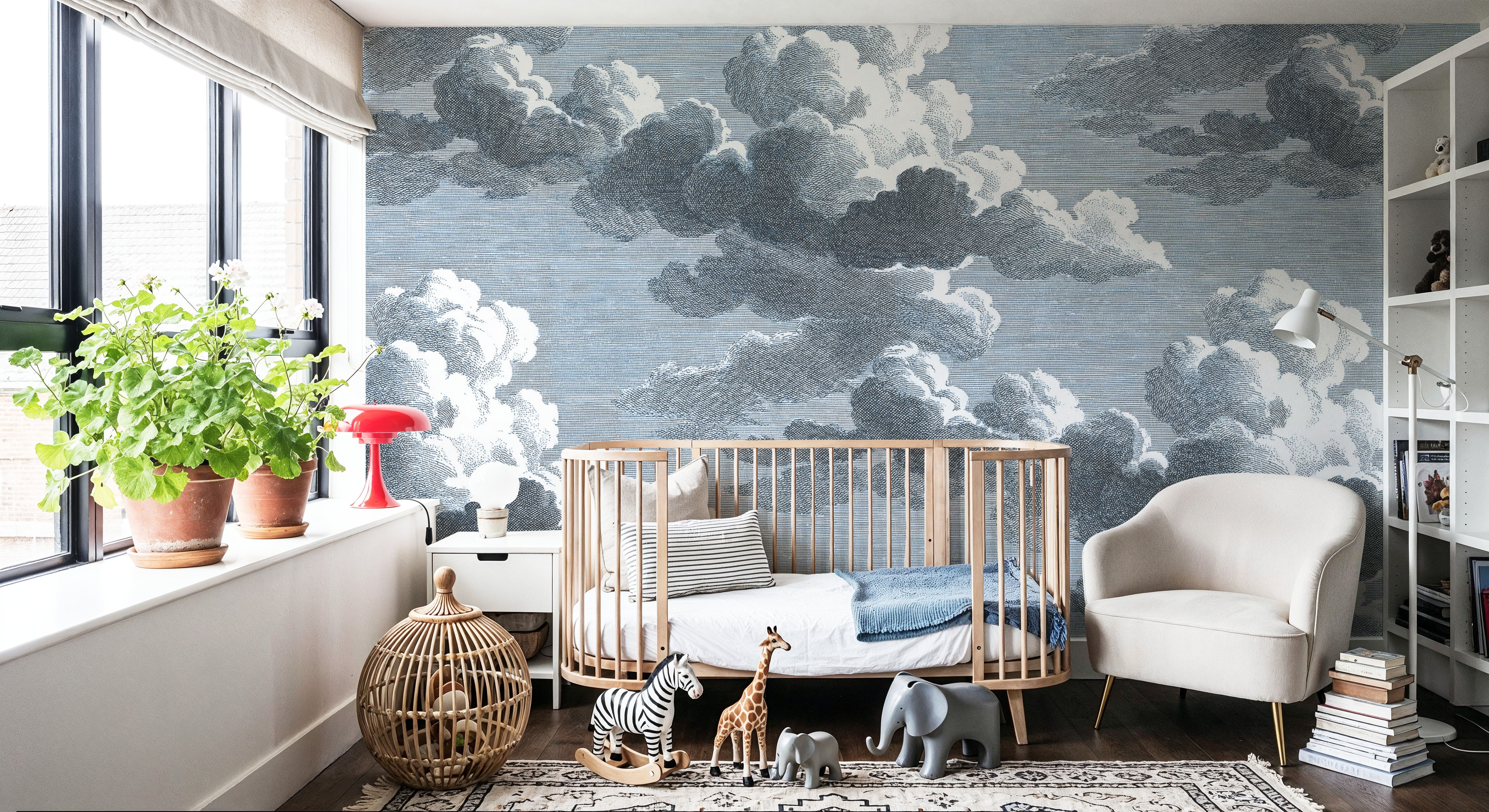 Intaglio Clouds, Ink Blue