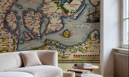 Old Map of Denmark 1570