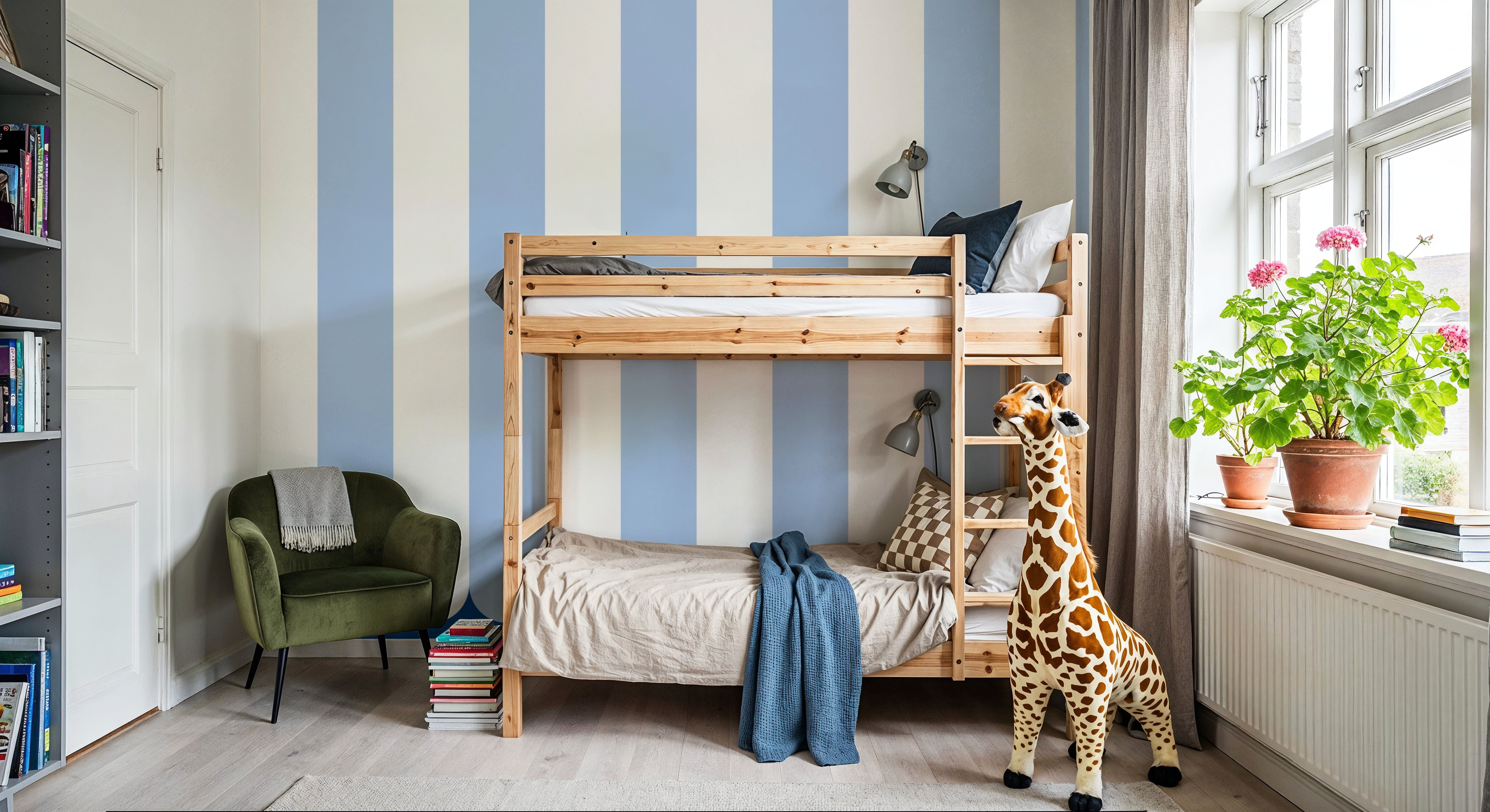 Scalloped Circus Wall, Baby Blue