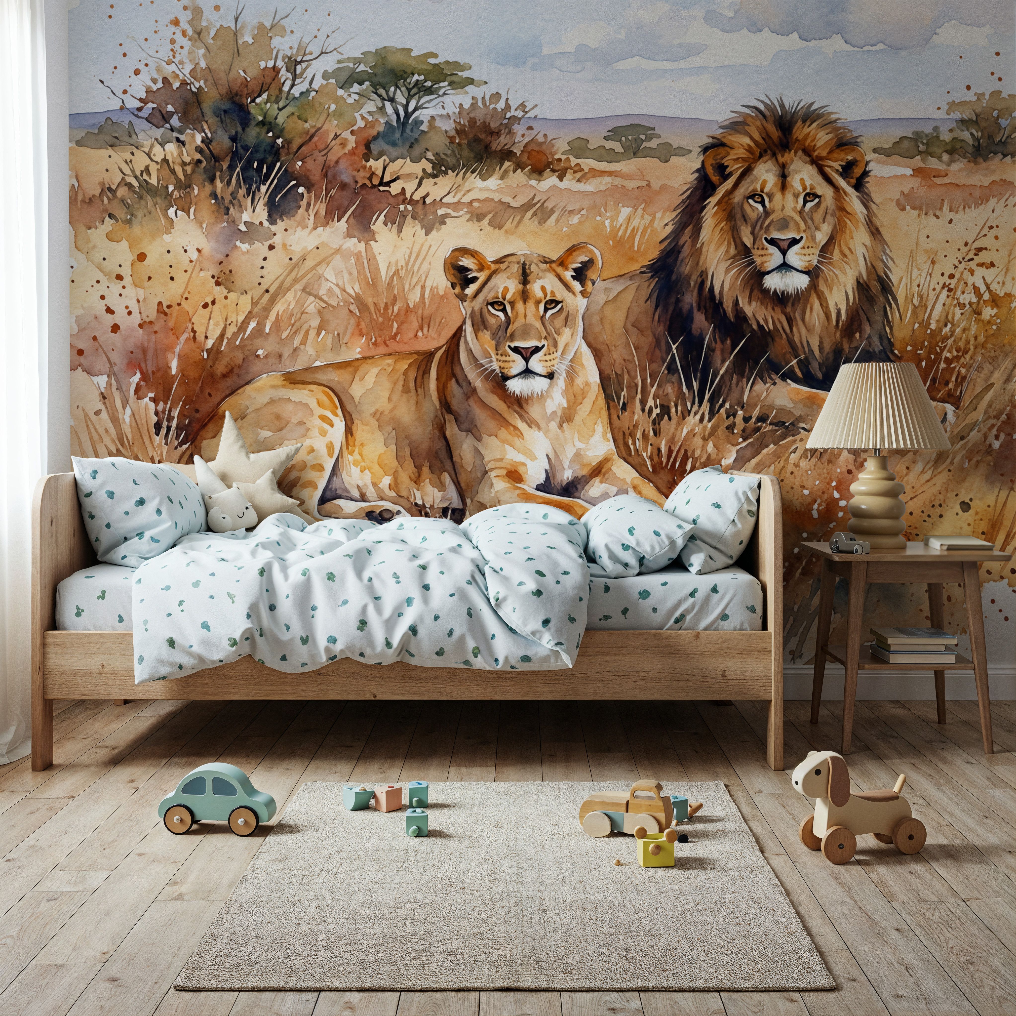 Lions II - Watercolor Predators Series