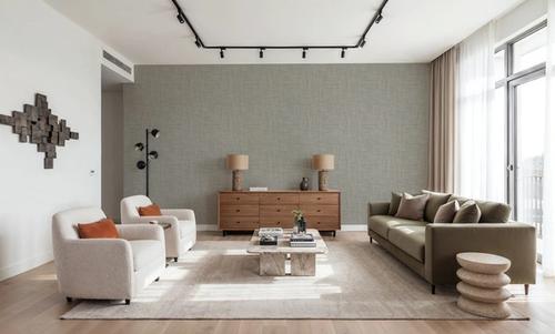 Mottled Linen Effect, Cloud Grey