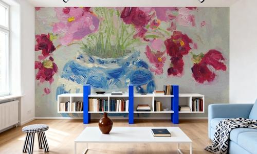 Cosmos in Chinoiserie Vase