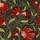 Indial Floral, Vermilion on Midnight