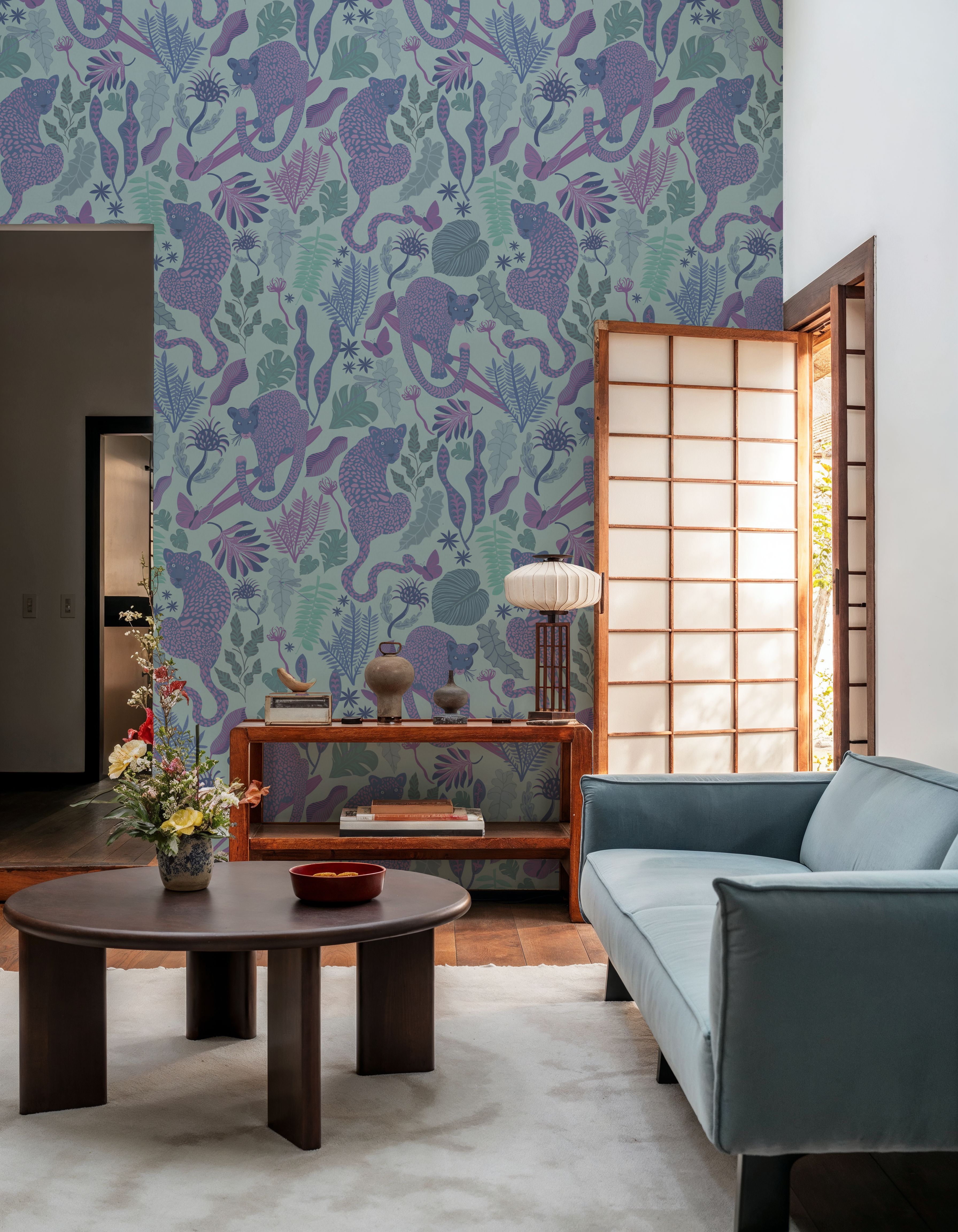 Jungle Leopards Violet & Mint