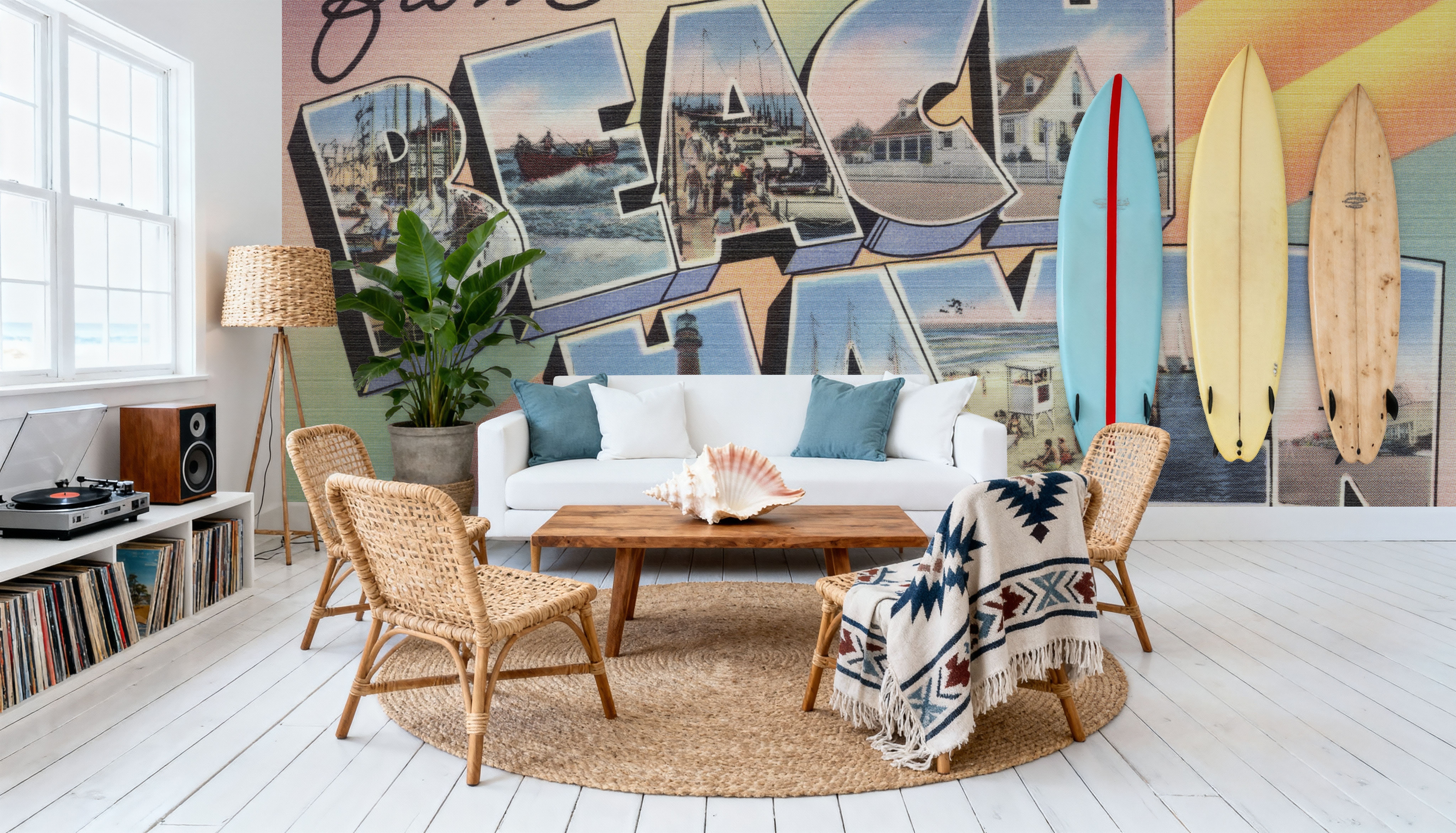 Greetings from Beach Haven - Screenprint Postcard