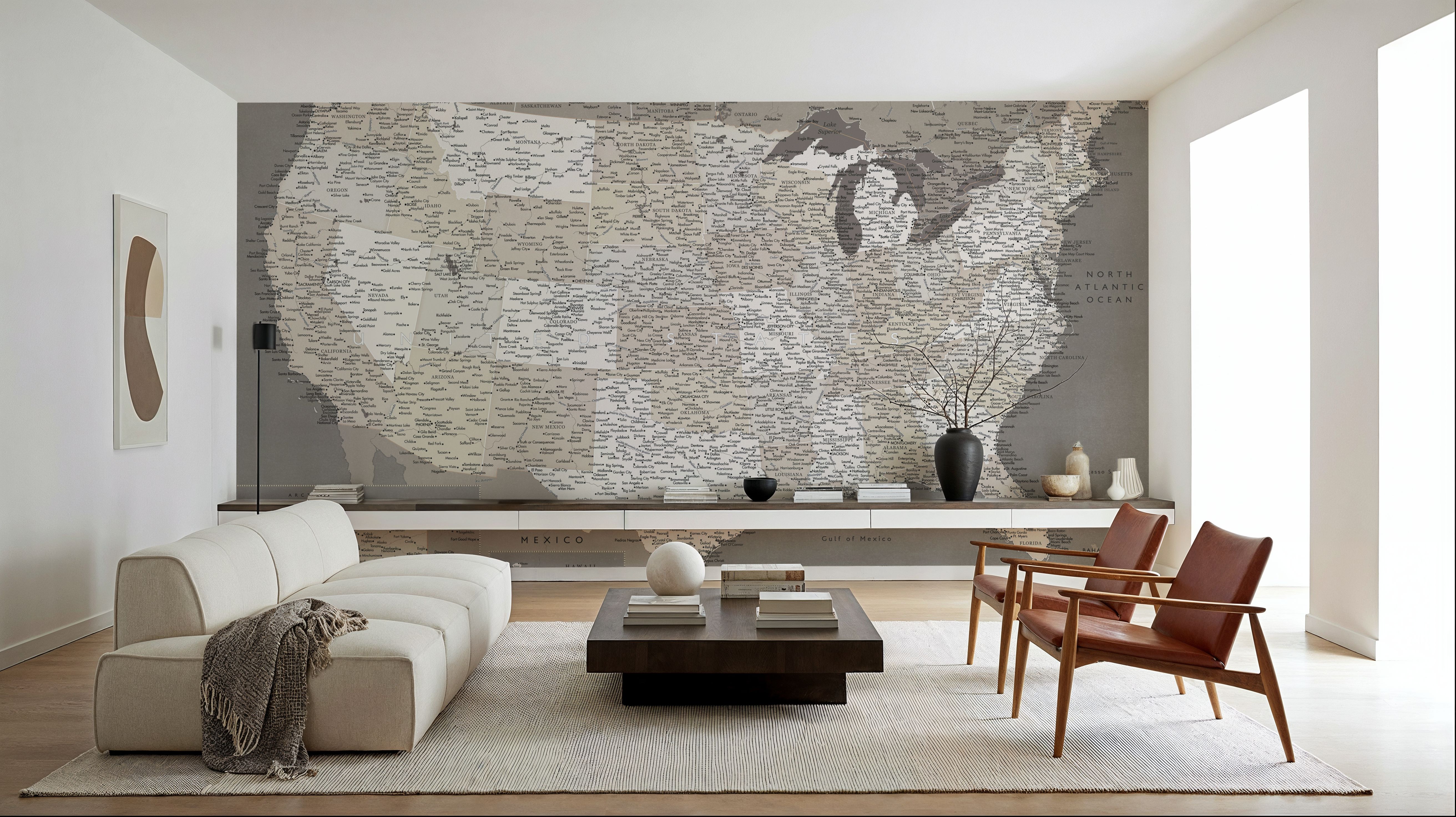 US Map Detailed - Earth