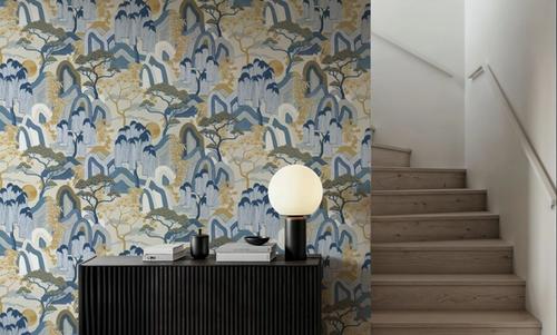 Whispers of the Mountain Pattern, White