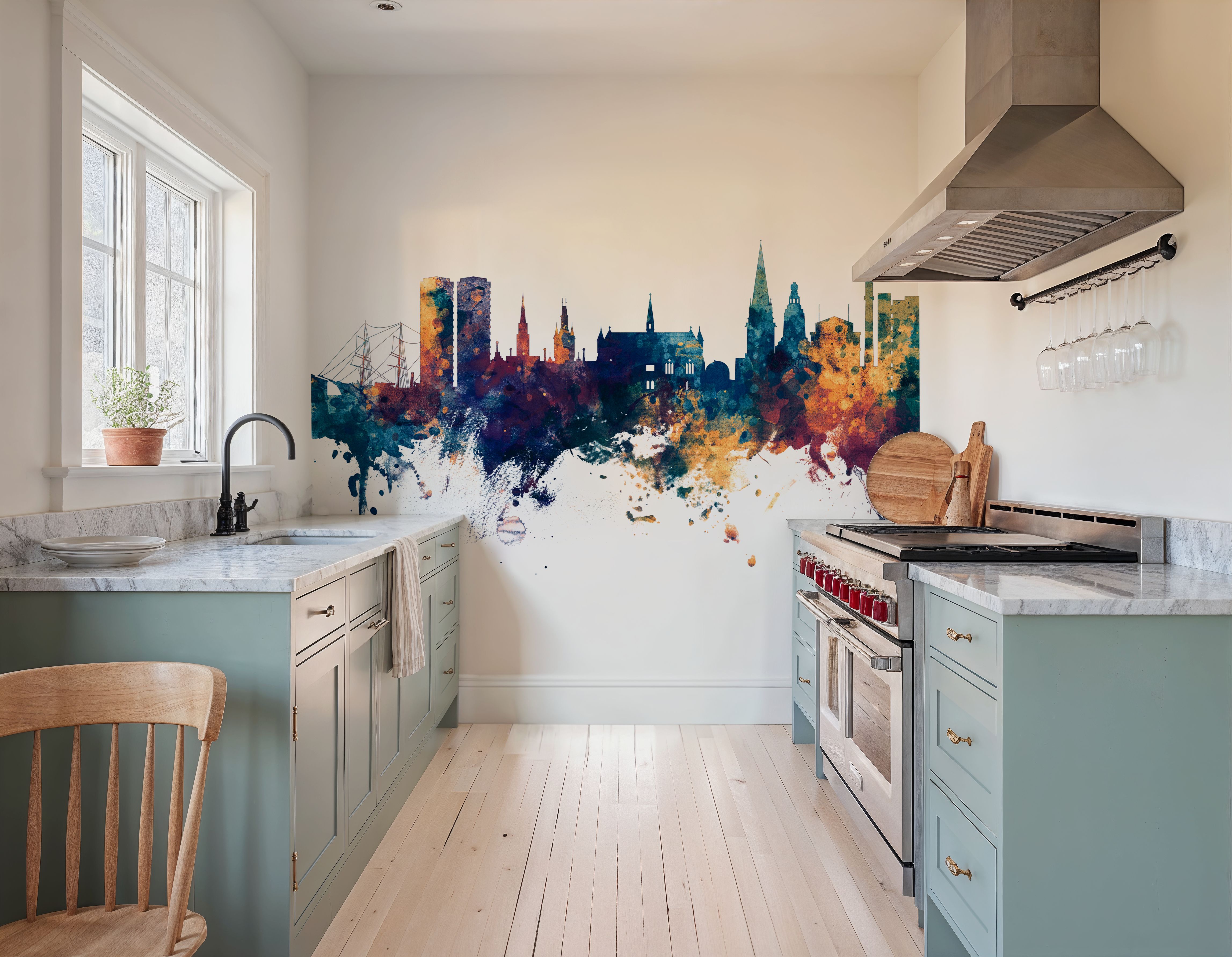 Dundee Scotland Skyline Blue & Bronze