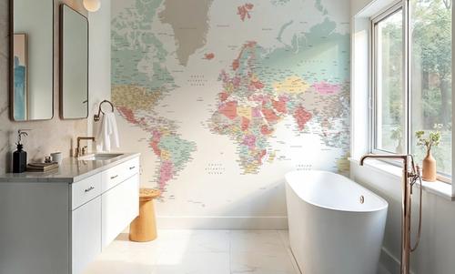 World Map Cities - Pastella