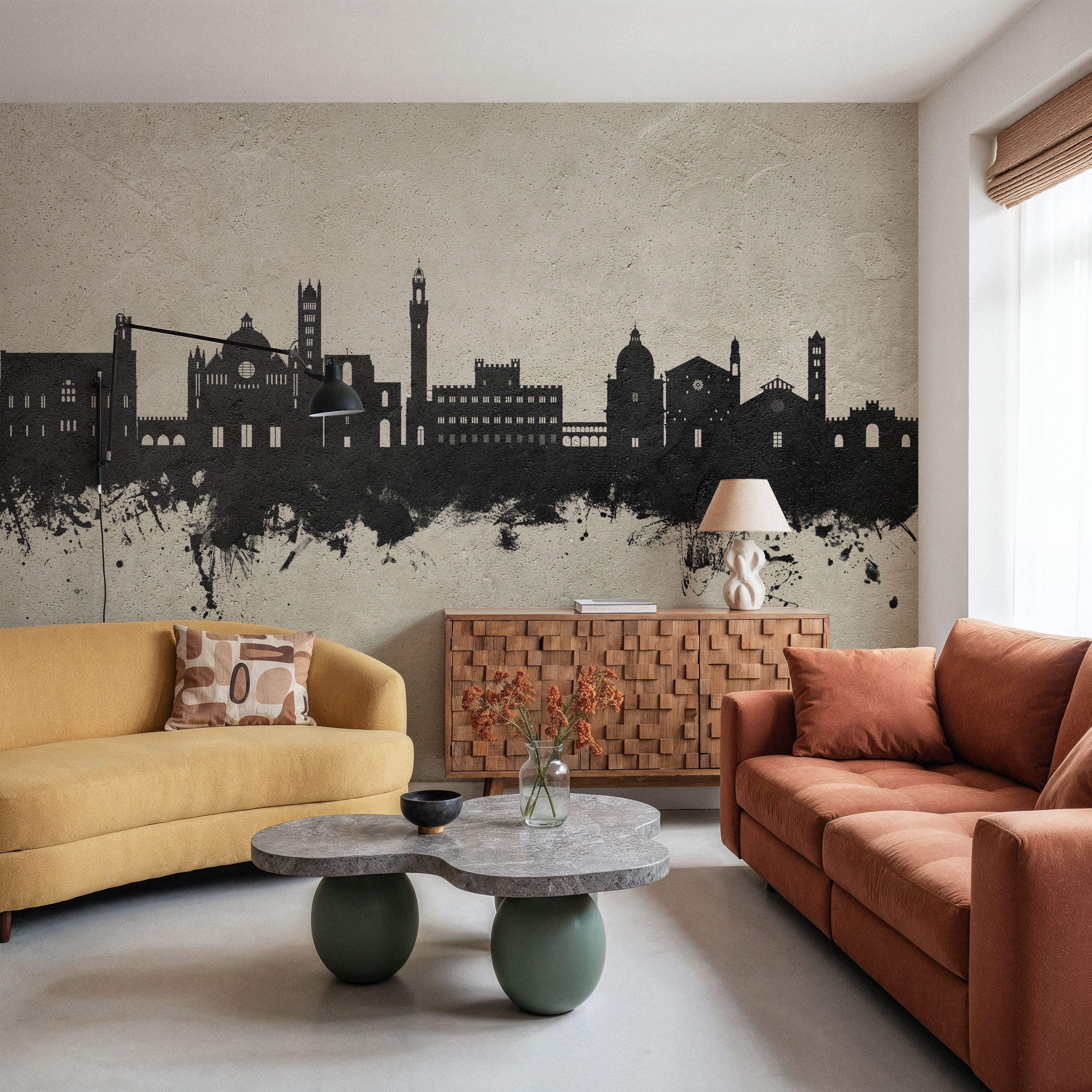 Siena Italy Skyline Concrete