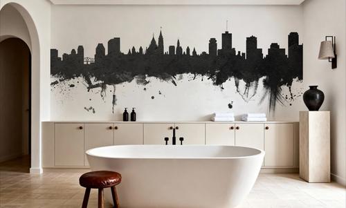 Ottowa Canada Skyline Black & White