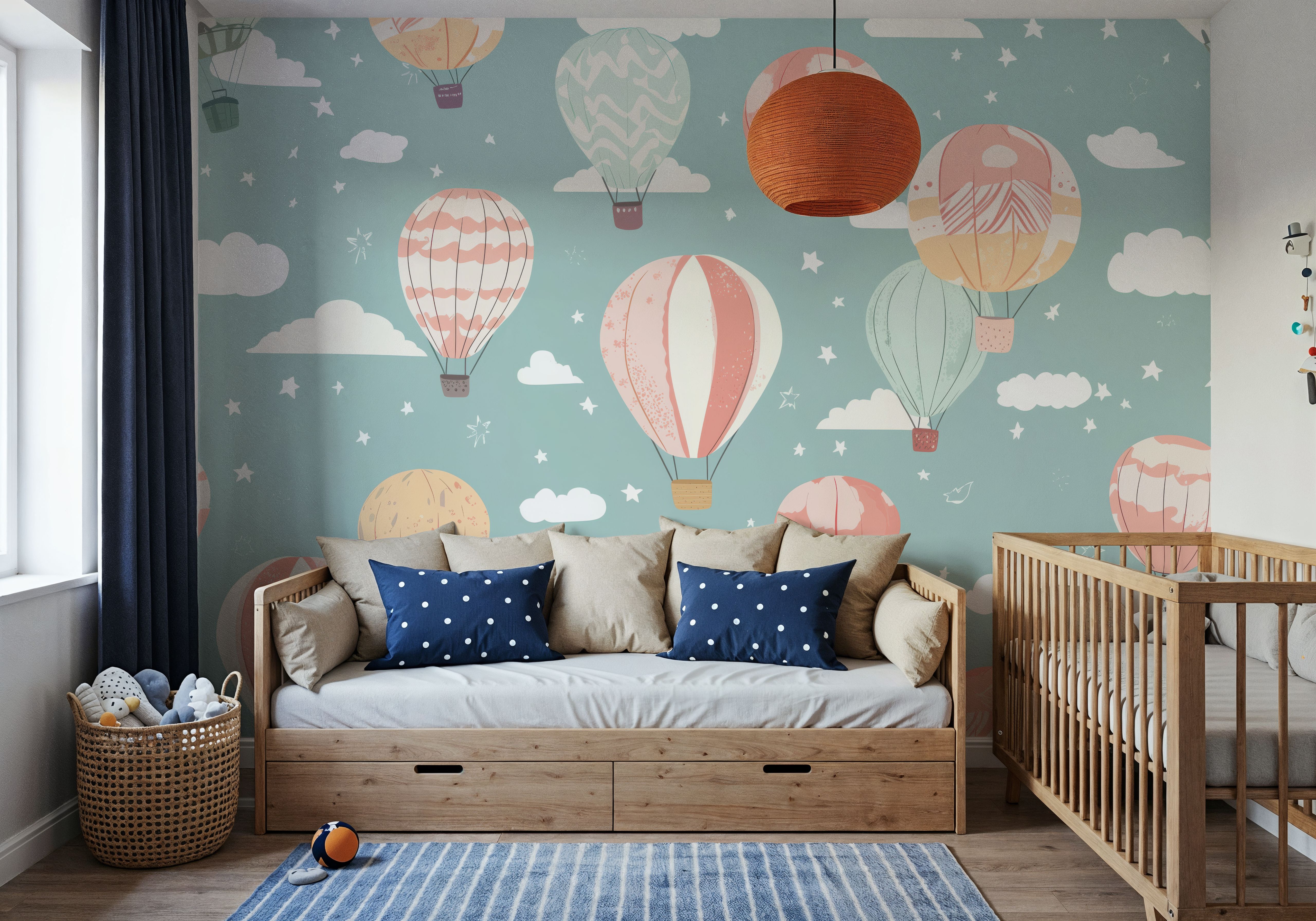 Hot Air Balloon Cloudy