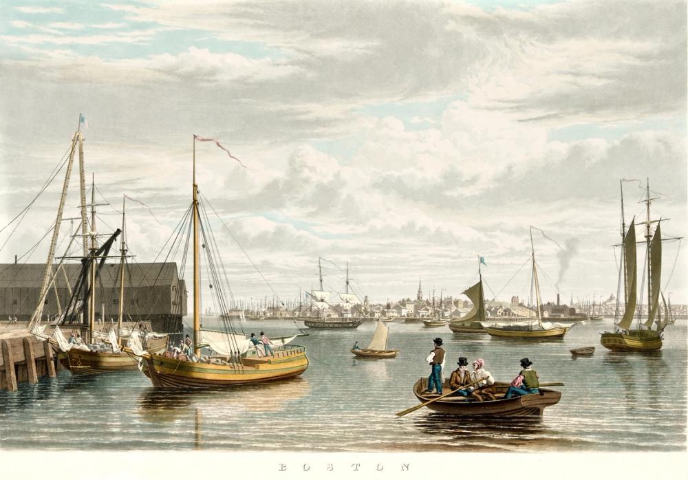 Old view of Boston from City Point 1833