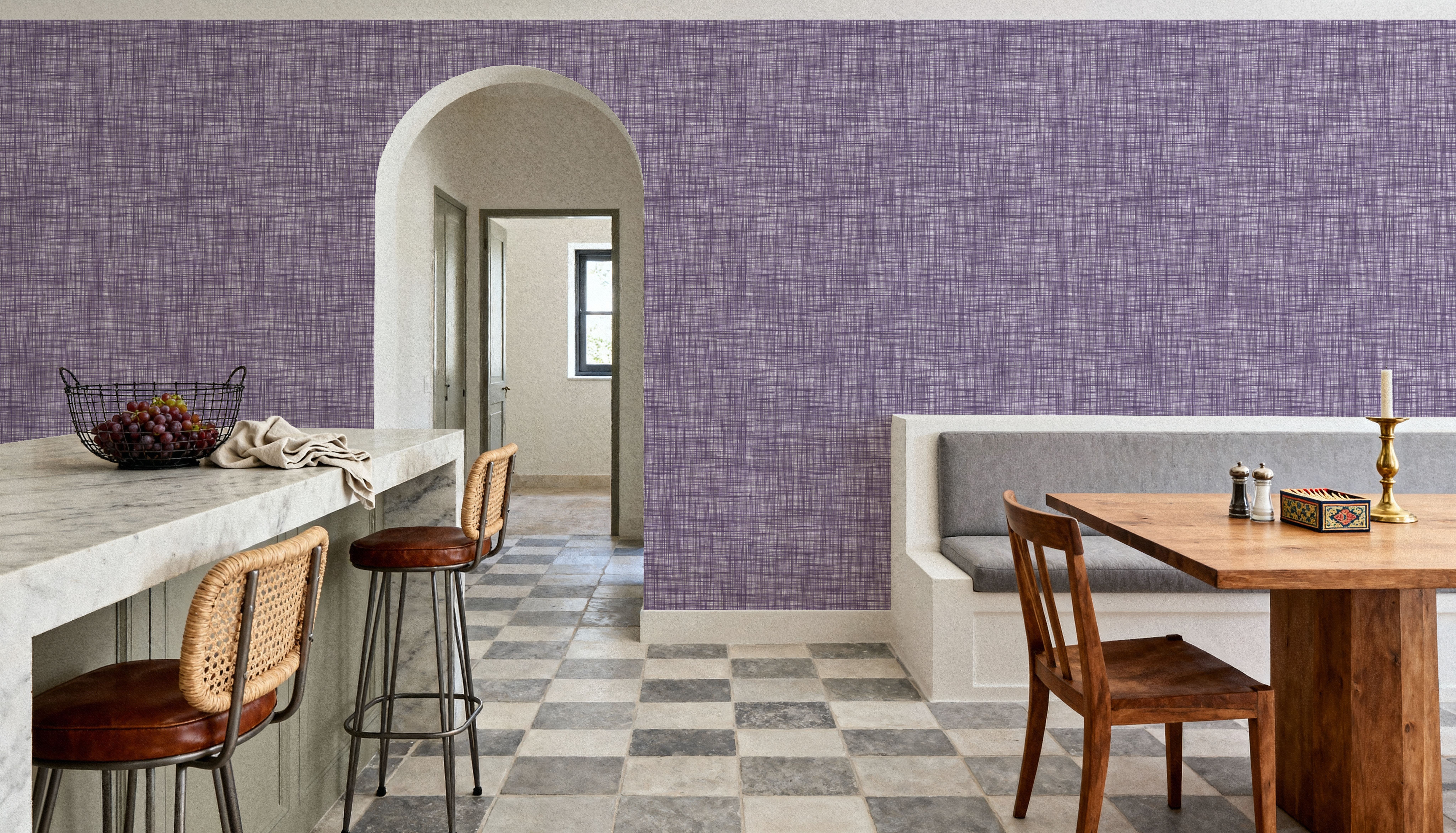 Mottled Linen Effect, Grape