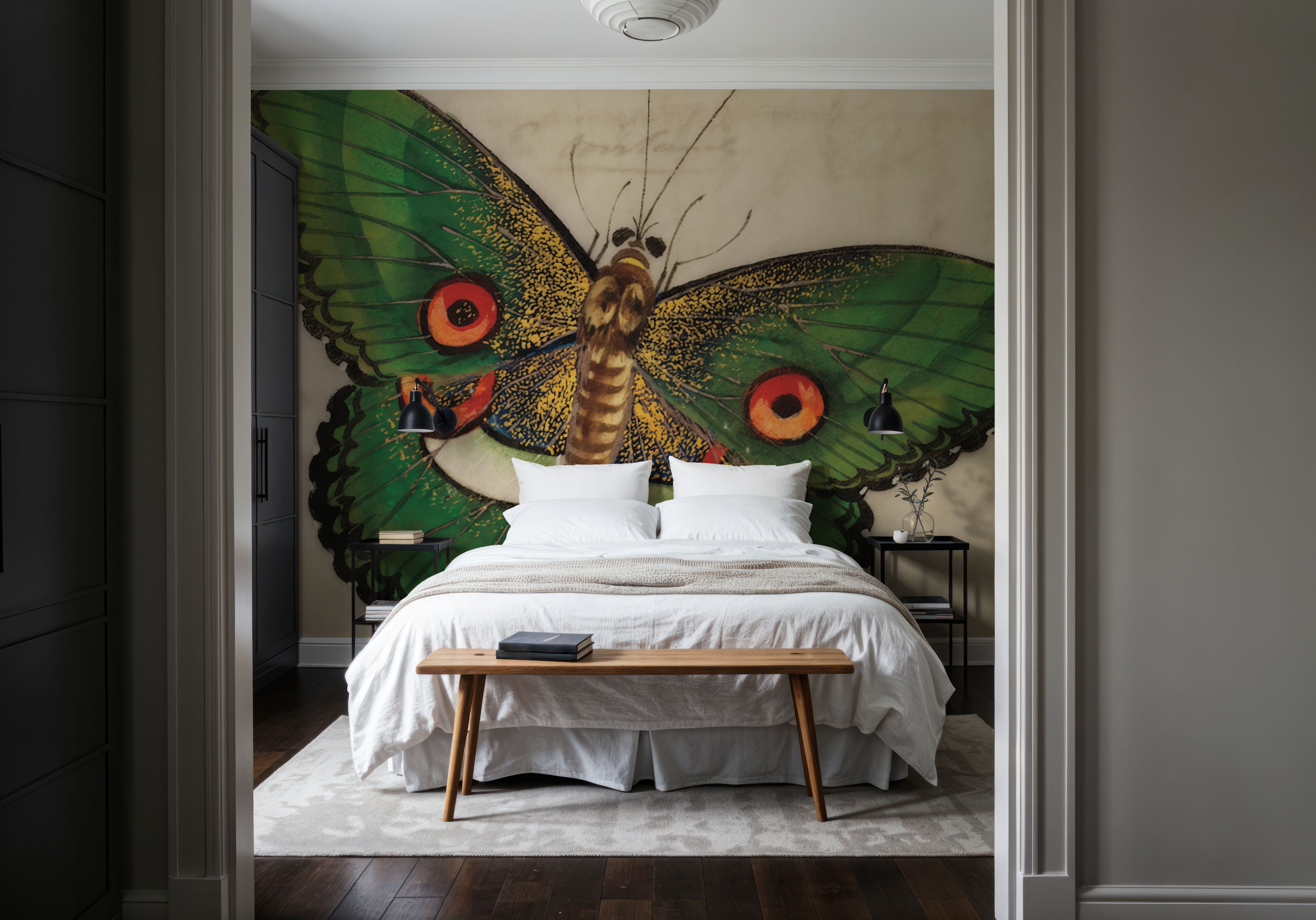 Vintage Green Butterfly