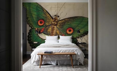 Vintage Green Butterfly