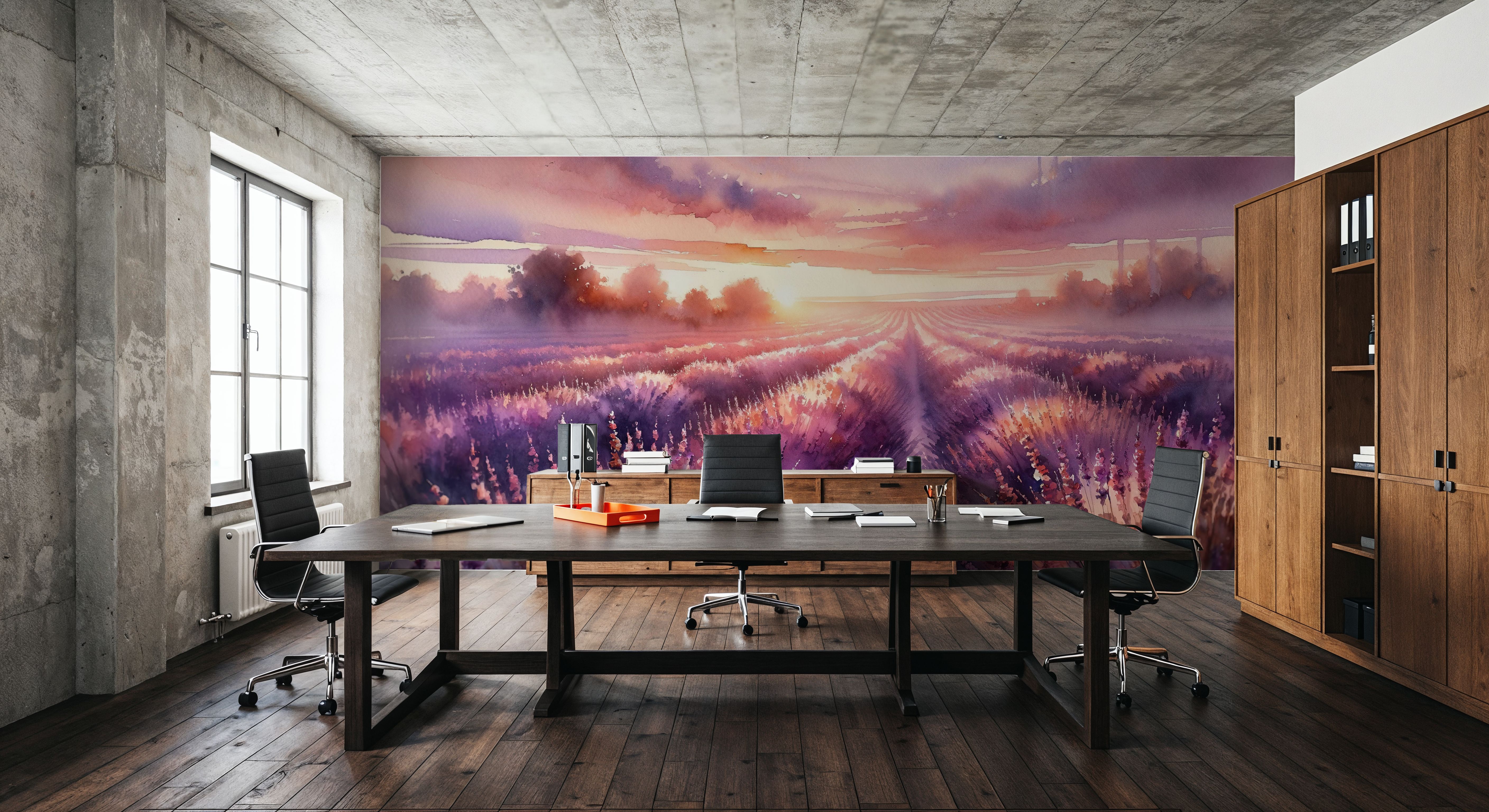 Dawn's Embrace in Lavender Fields