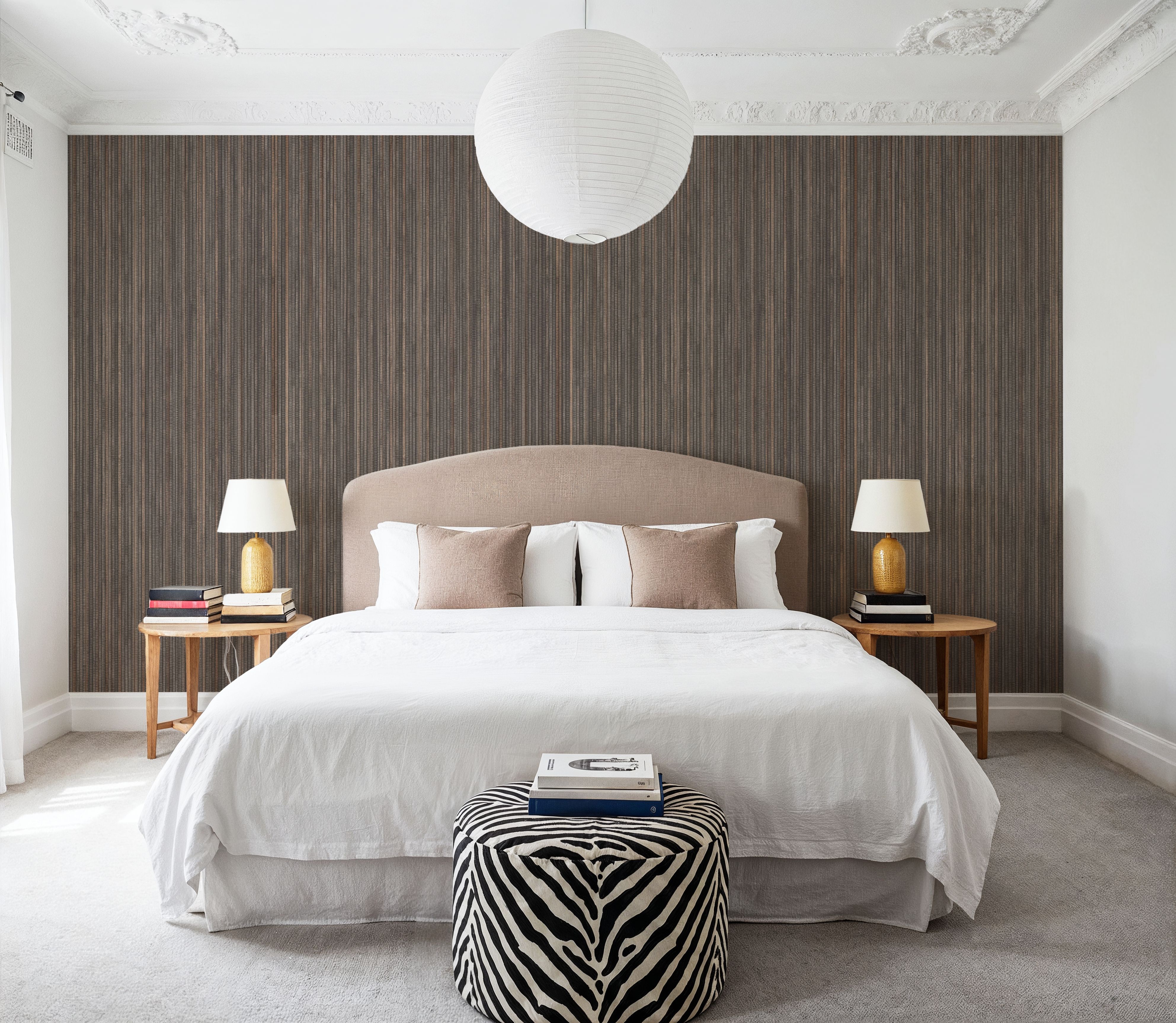 Faux Grasscloth Vertical, Taupe