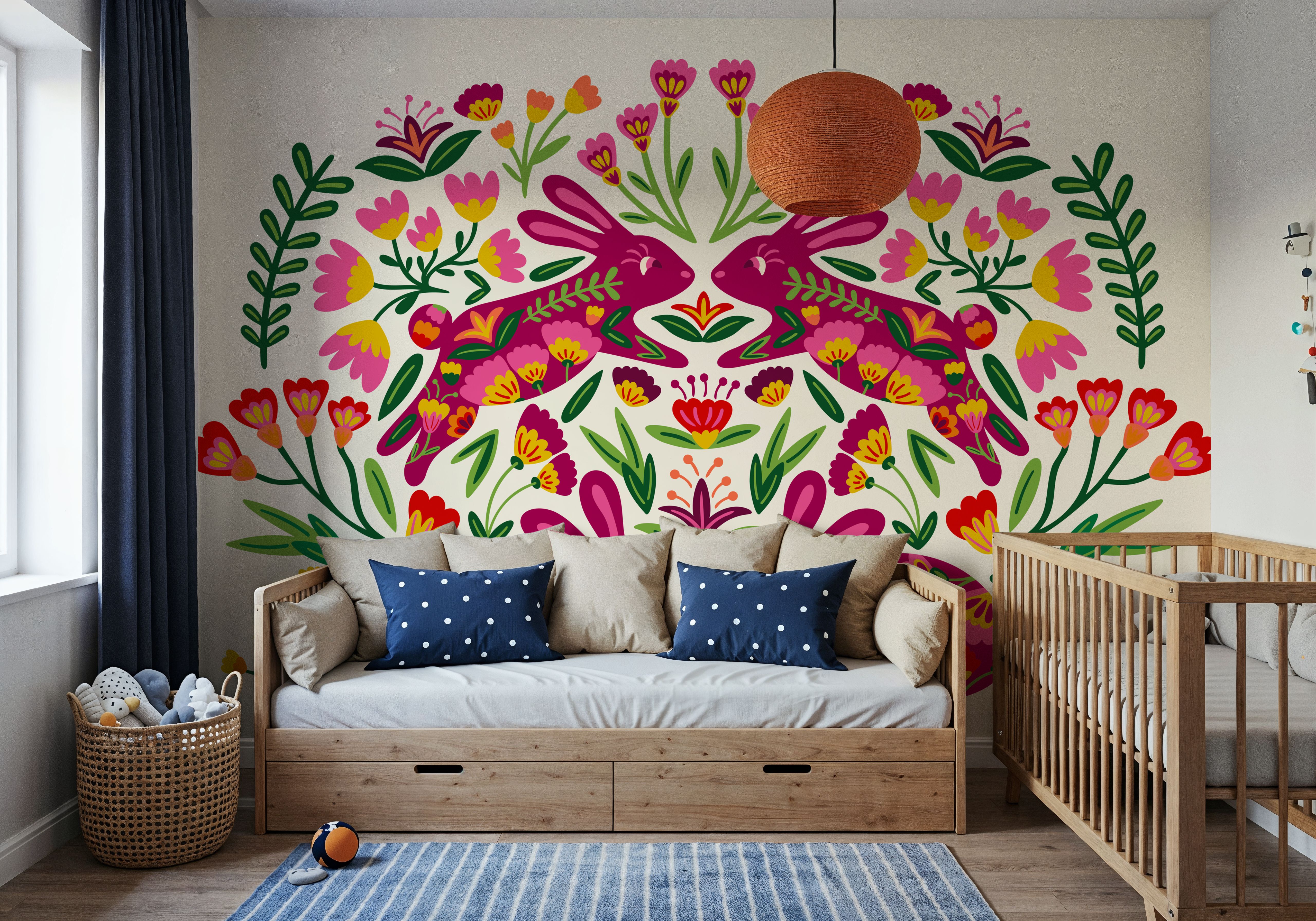 Otomi Rabbits & Flowers
