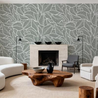 Fern Cut-Outs Pattern, Khaki