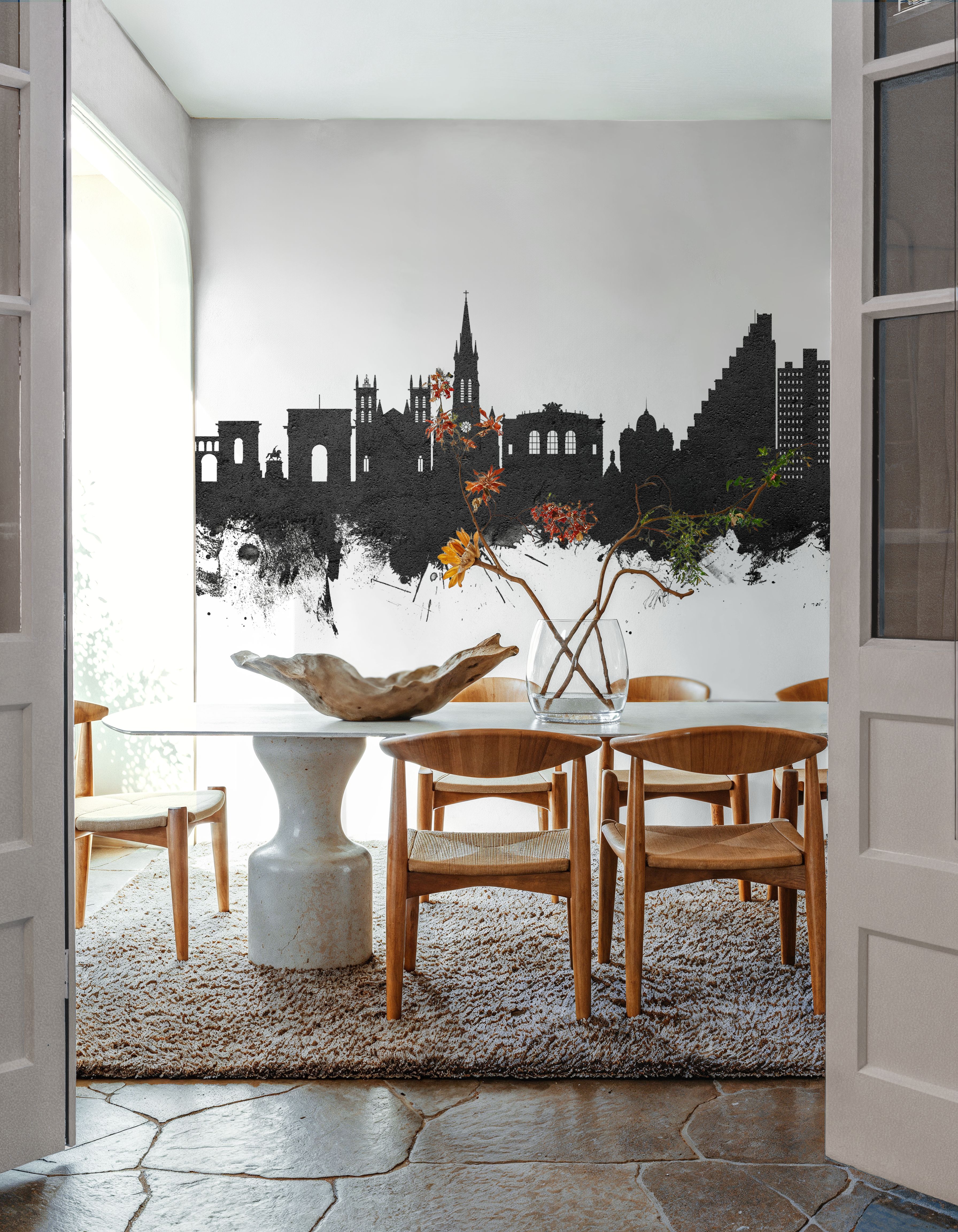 Montpellier Skyline Black & White