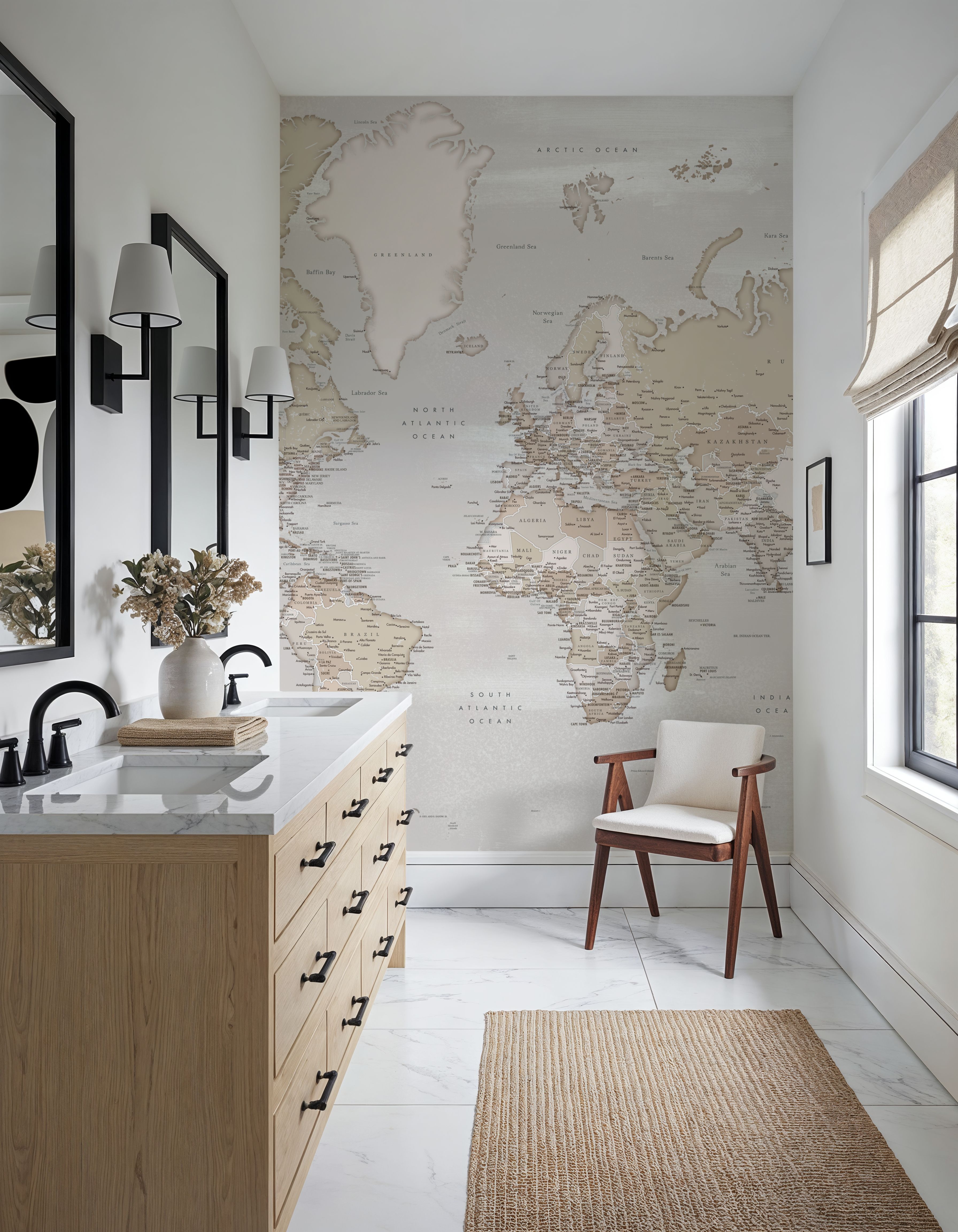 World Map Cities - Lucille