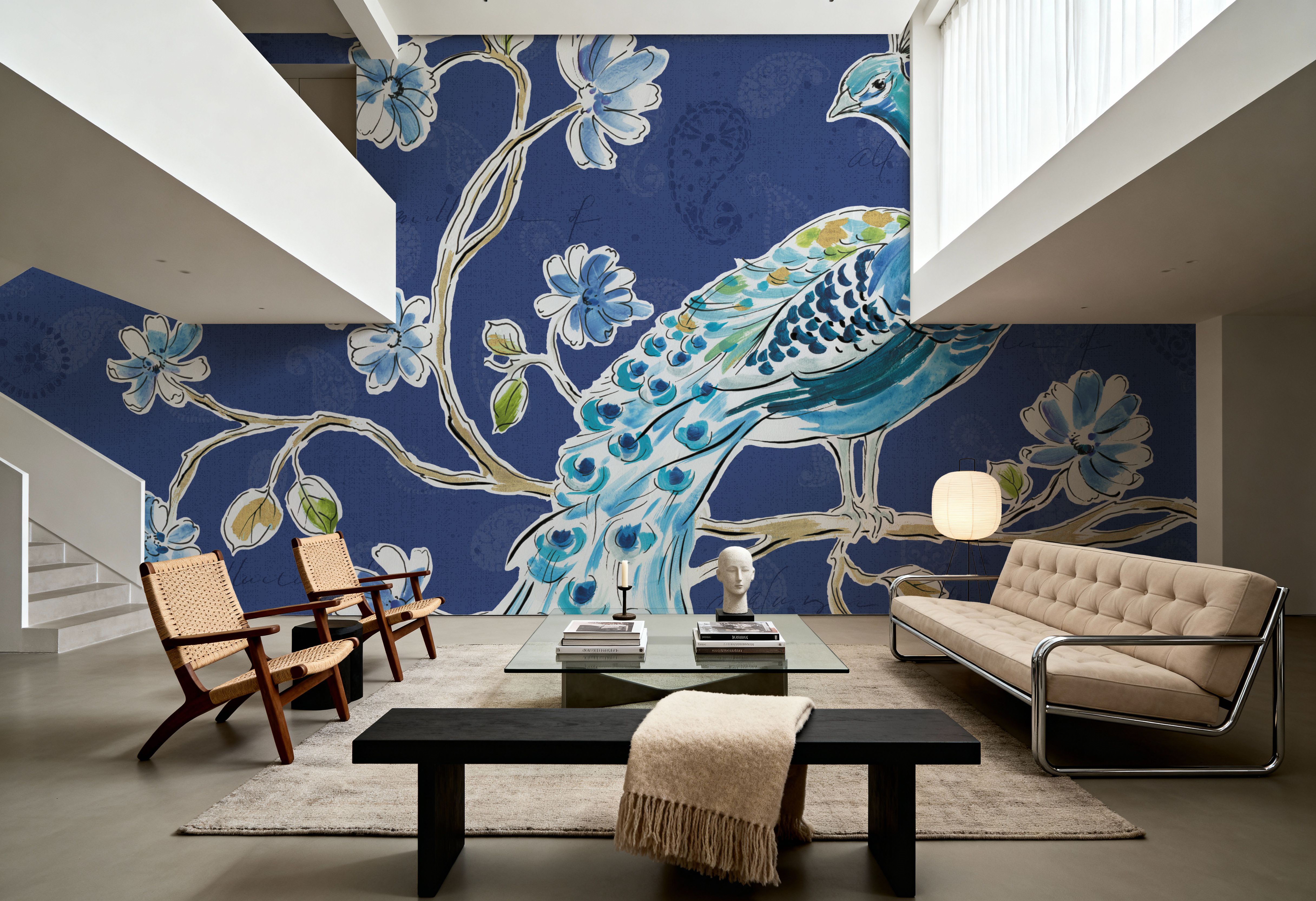 Peacock Allegory II Blue