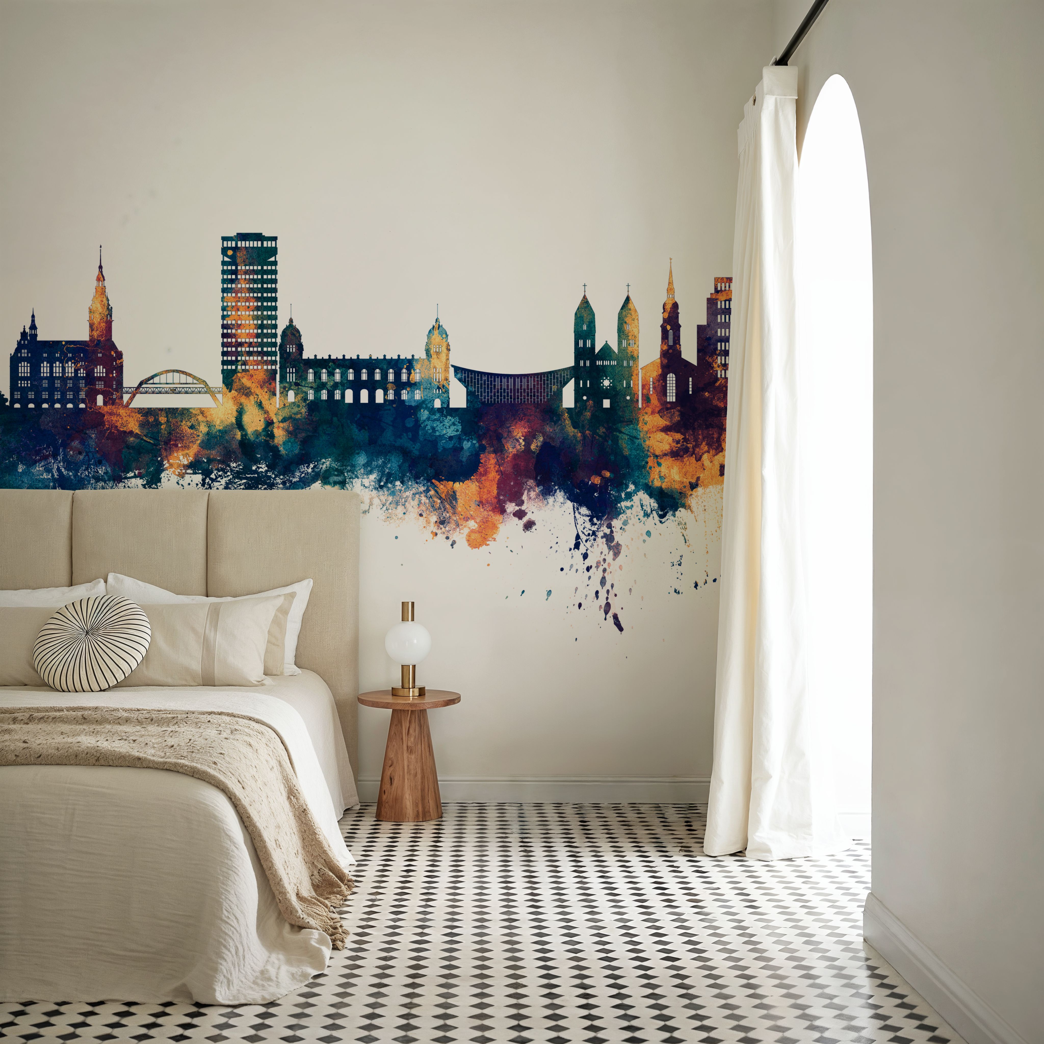Wuppertal Germany Skyline Blue & Bronze